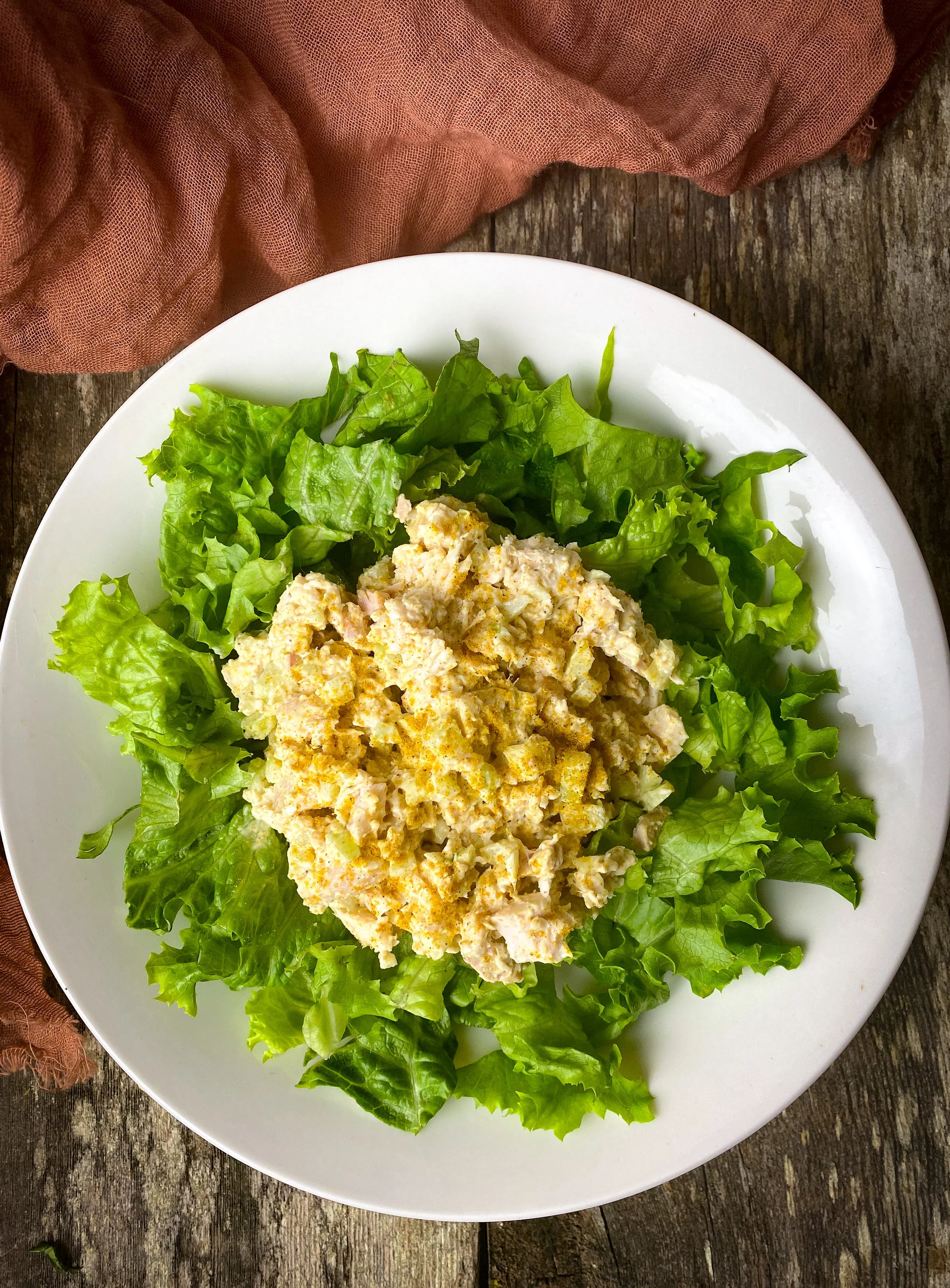 curried chicken salad recipe from the midlife lifestyle and food blog, FindingMyFierce.com