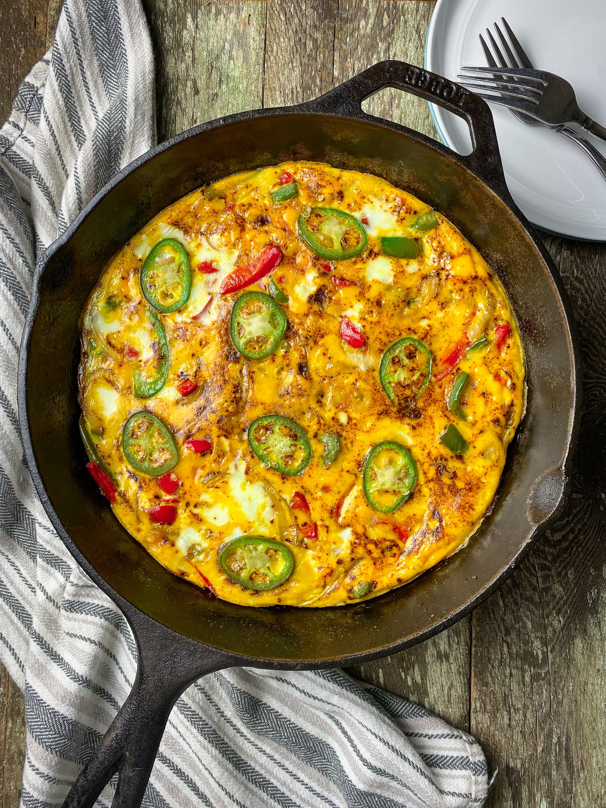Tex Mex Frittata recipe from the midlife lifestyle blog findingmyfierce.com