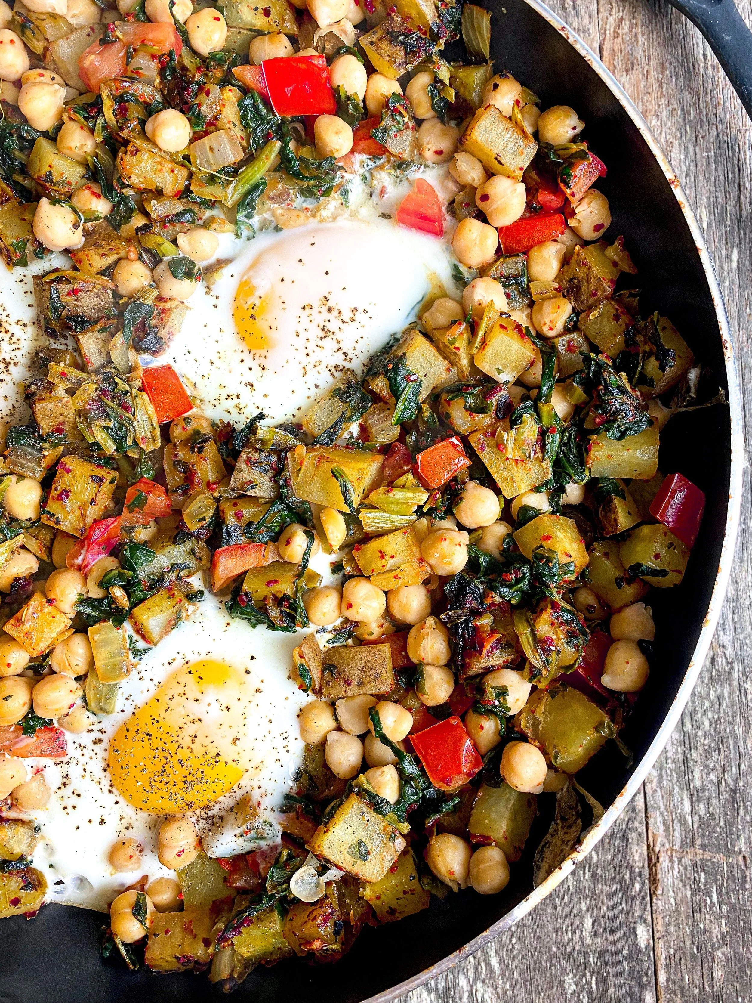 chickpea potato hash recipe from the blog findingmyfierce.com
