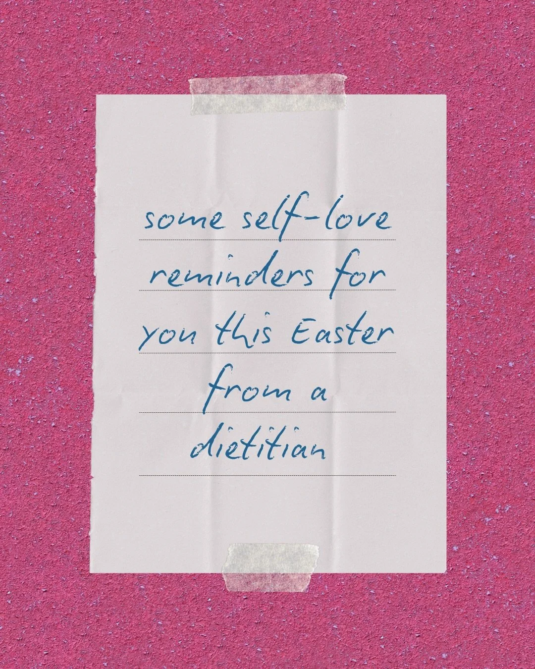 happy easter friends! here&rsquo;s some friendly reminders from your dietitian that cares about ALL aspects of your health. 🐣🍫