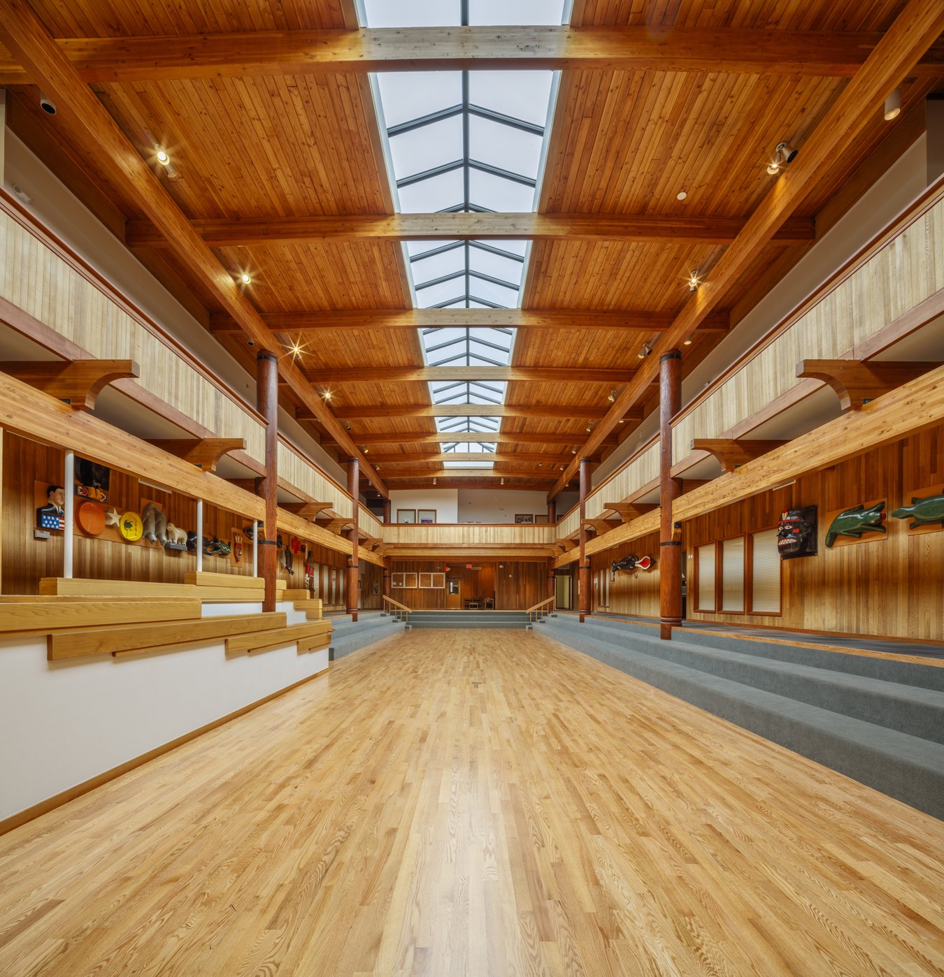 main hall with hardwood features throughout