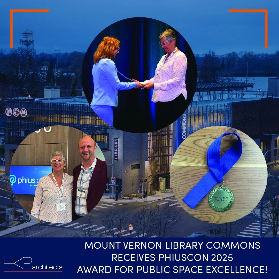 We're excited to share that the Mount Vernon Library Commons received another recognition! 

The MVLC garnered the Award for Public Space Excellence at PhiusCon 2025! 

The project was recognized for redefining what public buildings could be: an all-
