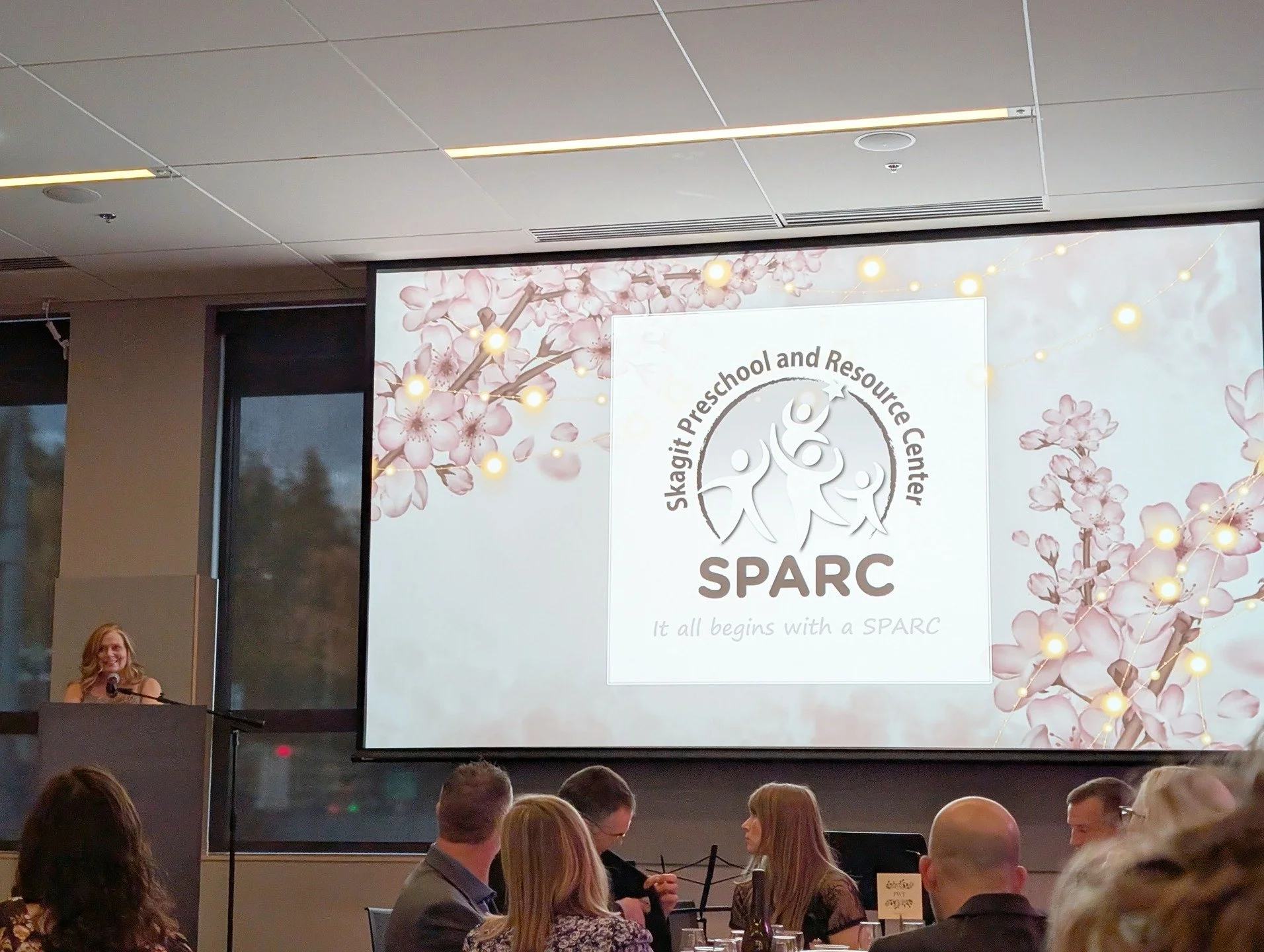 HKP recently enjoyed an evening with other community supporters of the Skagit Preschool and Resource Center (SPARC), Their annual gala, held at the Mount Vernon Library Commons, showcased the good work SPARC does, as highlighted in their Mission Stat