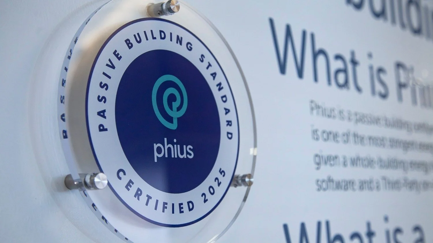 Check it out - HKP Architects had graphics installed at the Mount Vernon Library Commons to accompany the Phius Certification plaque that helps visitors better understand the benefits of passive building design and certification. 

As most of the str