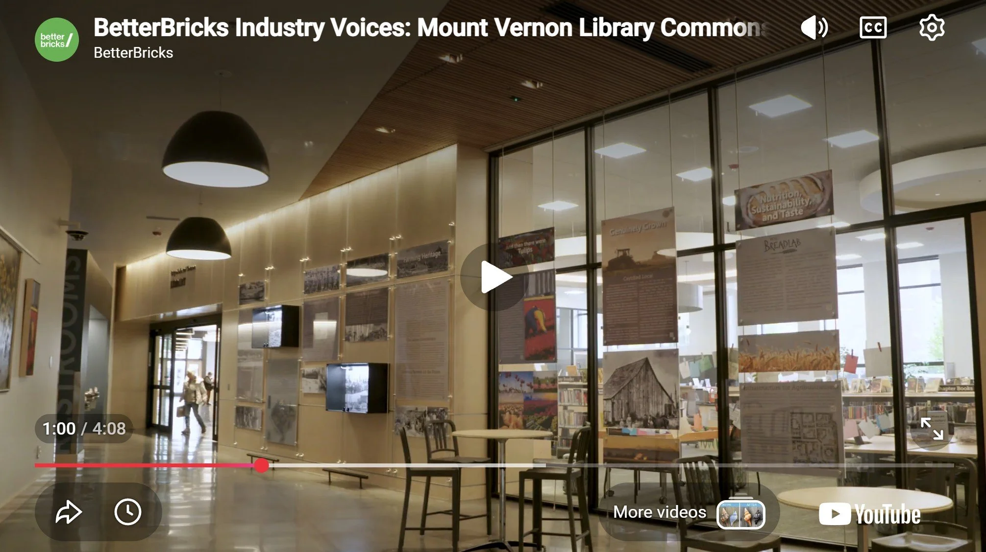 Better Bricks recently featured the Mount Vernon Library Commons in one of their case studies and produced this wonderful video about the Luminaire Lighting Level Controls, or LLLC systems, in the new building that are helping to save energy and make