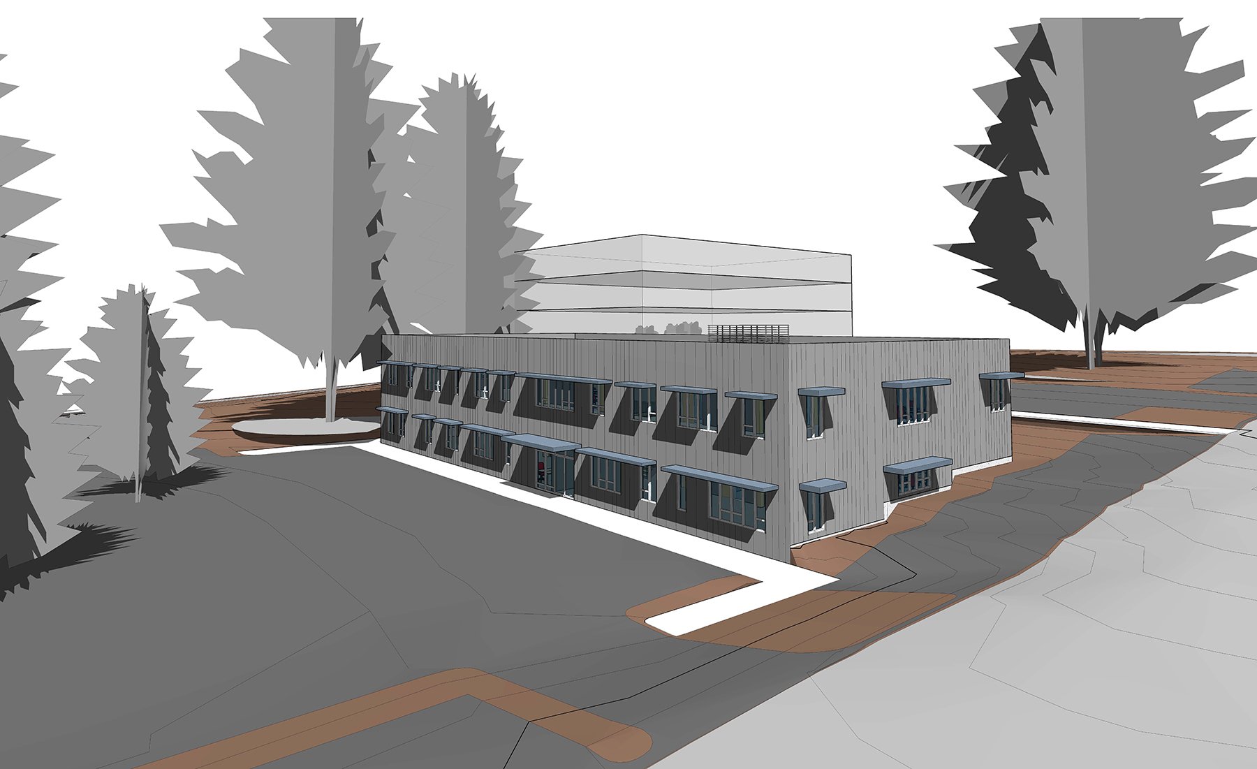 Exterior alternate view of digital design plan