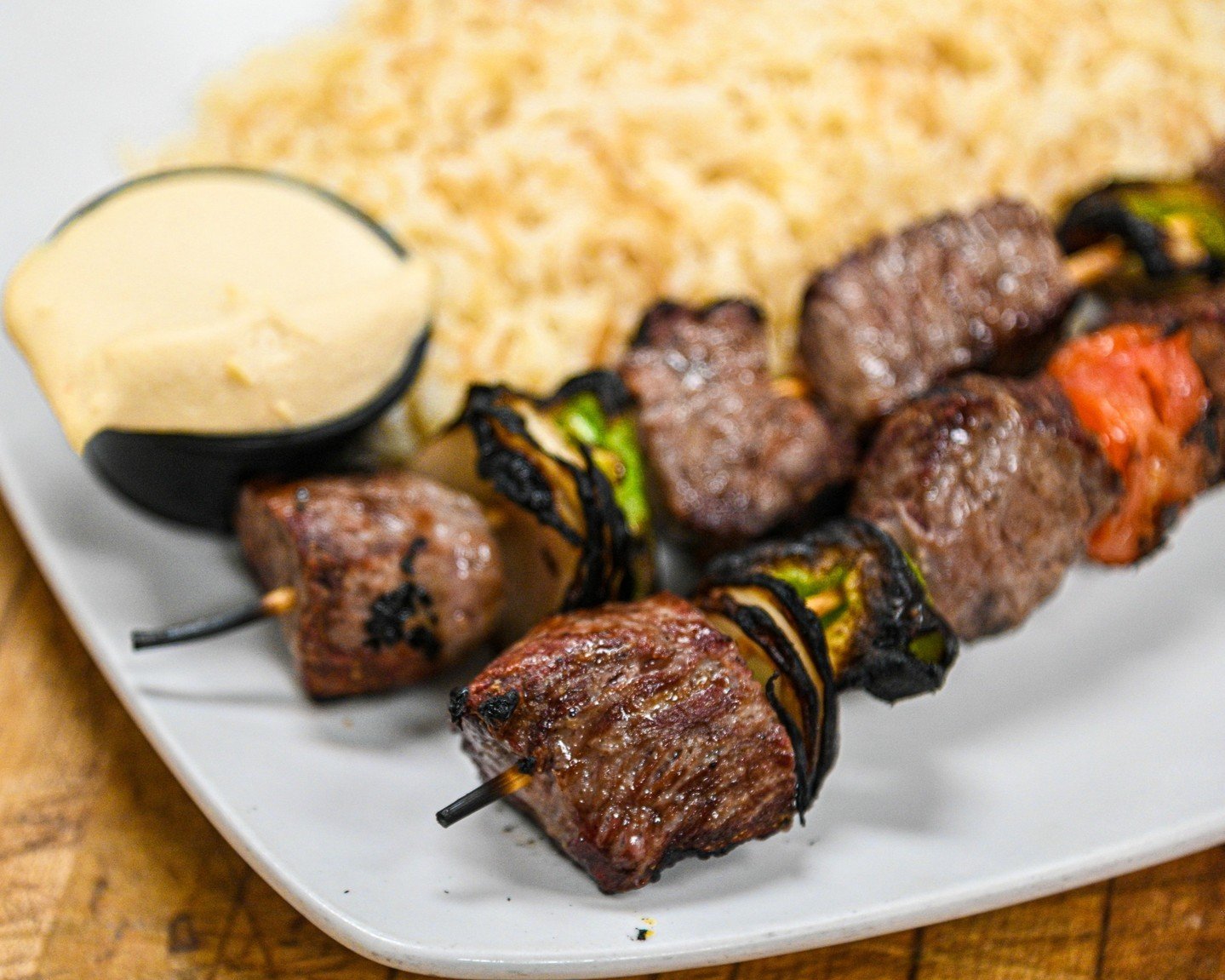 Savor the sizzle! Our mouthwatering beef kebobs are skewered perfection, ready to tantalize your taste buds with every juicy bite! ⠀
⠀
👉 Open from 11am to 9pm.⠀
👉 View Menu + Order Online: link in bio⠀
⠀
#IkesRestaurant #SterlingHeights #DetroitFoo