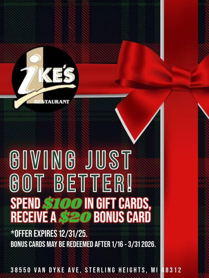 Give the gift of flavor this holiday season! 🎁✨ When you spend $100 in gift cards, you&rsquo;ll receive a bonus $20 gift card &mdash; perfect for treating yourself or sharing even more delicious moments. Available for a limited time! Purchase in-hou