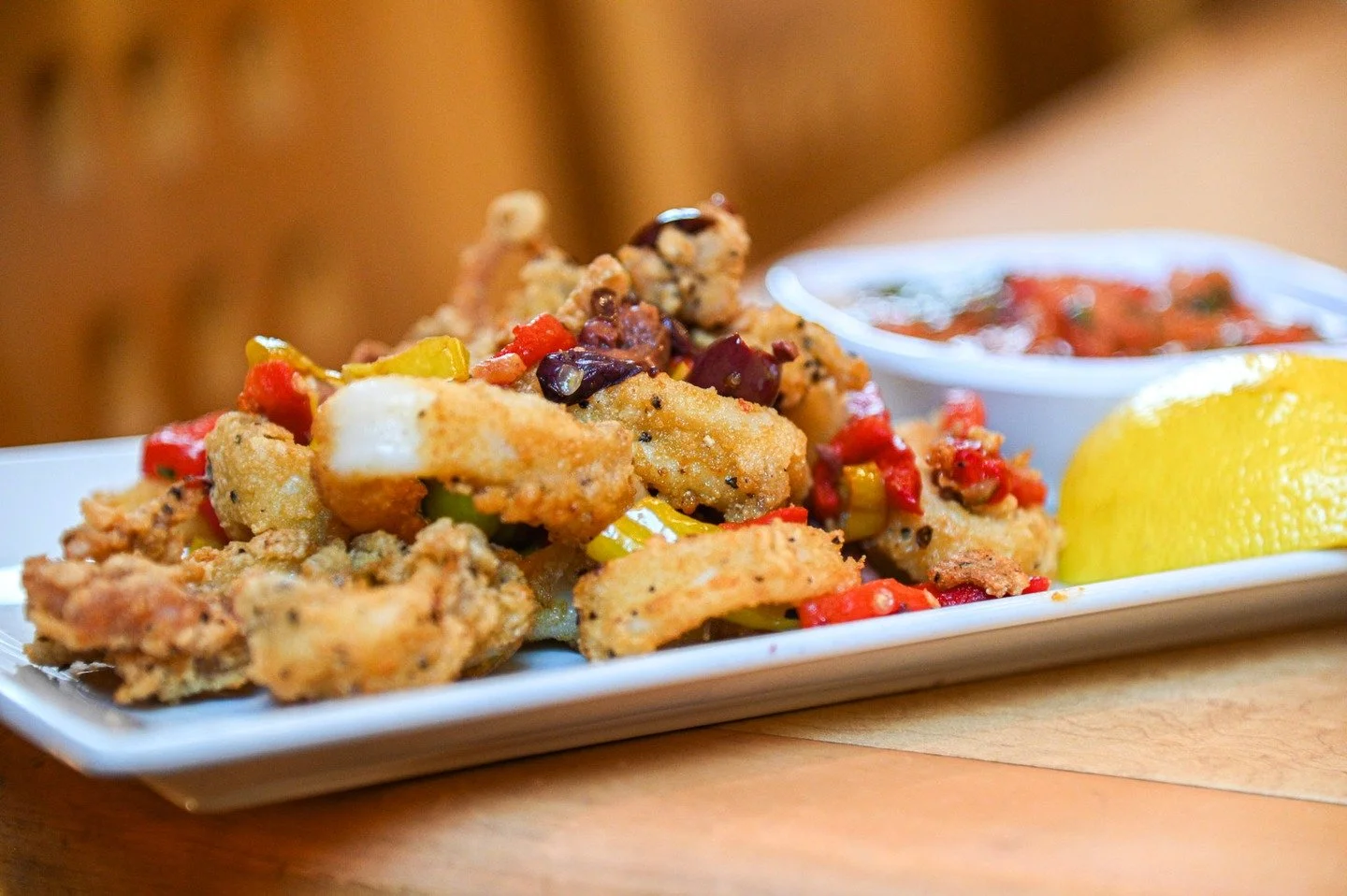 Crispy, Golden, and Irresistible! 🦑✨ Our Calamari is lightly fried to perfection and served with zesty lemon and ammoglio sauce &mdash; the perfect start to your Mediterranean meal! A crowd favorite that disappears fast. 😋

🕚 Open today 11am-10pm
