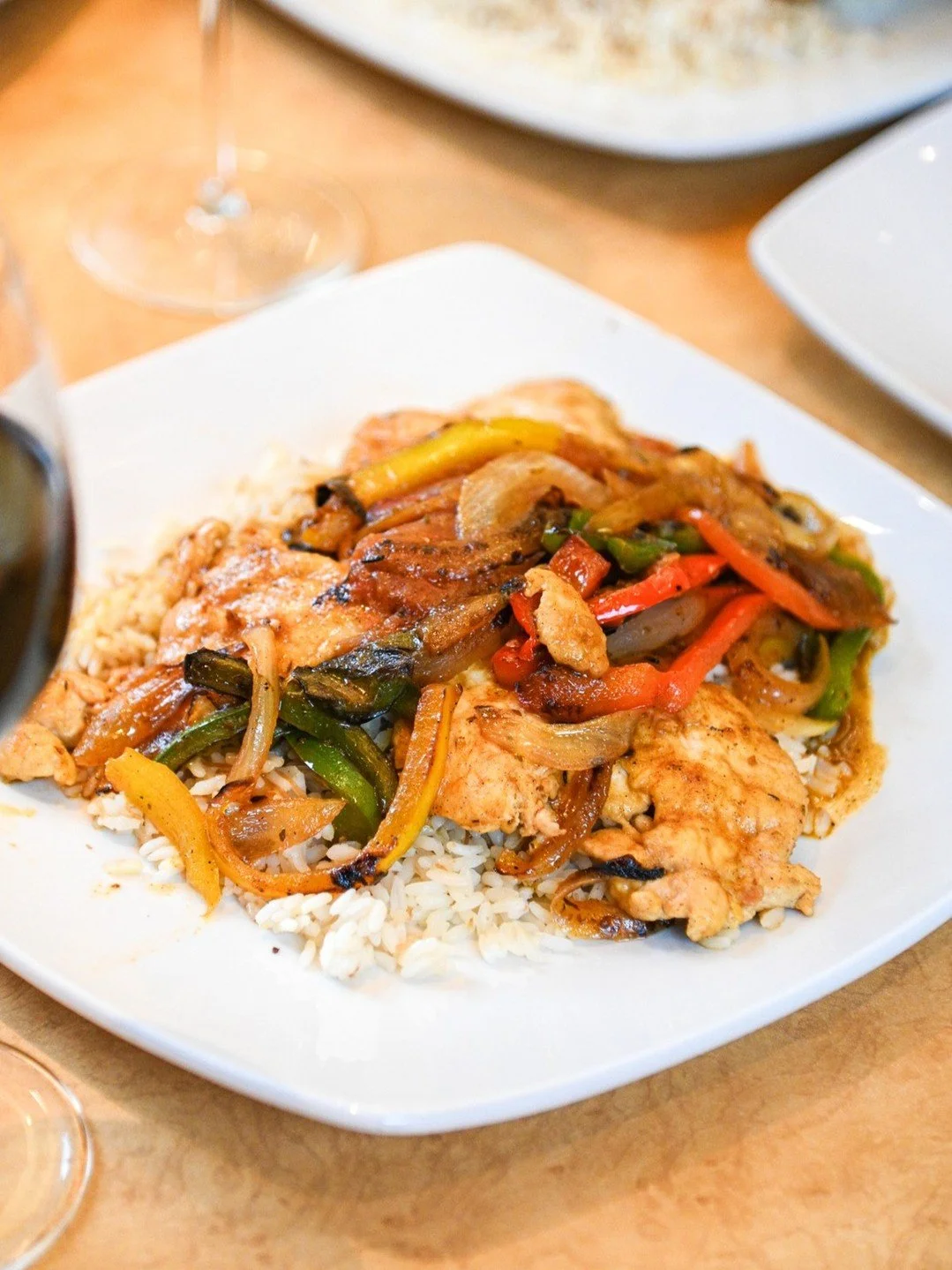 Our Chicken Stir Fry is saut&eacute;ed with a variety of fresh vegetables in our specialty dressing for the perfect mix of heat and flavor &mdash; served over warm rice. 🍽️✨ 

🕚 Open today 11am-10pm
📲 Order online and view the menu: link in bio

#