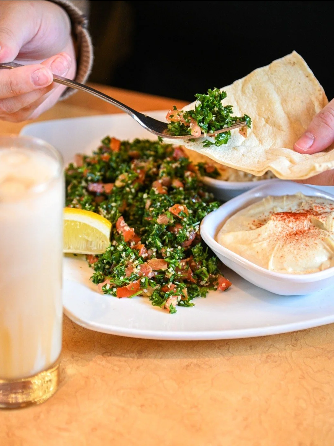 Our tabbouleh and hummus make the perfect way to begin any meal. Fresh flavors, warm pita, and that homemade taste you can&rsquo;t beat. 💛

🕚 Open today 11am-9pm
📲 Order online and view the menu: link in bio

#IkesRestaurant #SterlingHeightsMI #Me