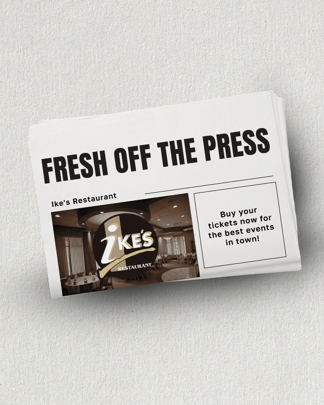 🗞️ Fresh off the press &mdash; Ike&rsquo;s Restaurant is packed with exciting events you won&rsquo;t want to miss! Swipe to see what&rsquo;s happening next and grab your tickets before they&rsquo;re gone.

📱 Link in bio to learn more!

#IkesRestaur