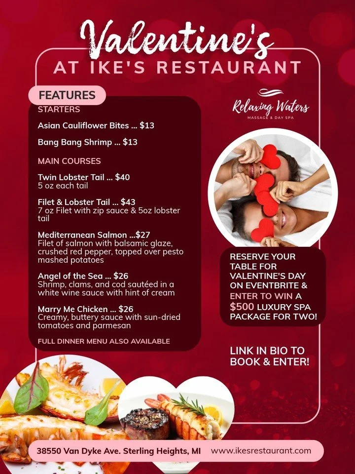 This Valentine&rsquo;s Day, create a night worth remembering at Ike&rsquo;s Restaurant ❤️ Enjoy a romantic dining experience with curated Valentine&rsquo;s features, decadent desserts, and an intimate atmosphere designed for love. 

When you reserve 