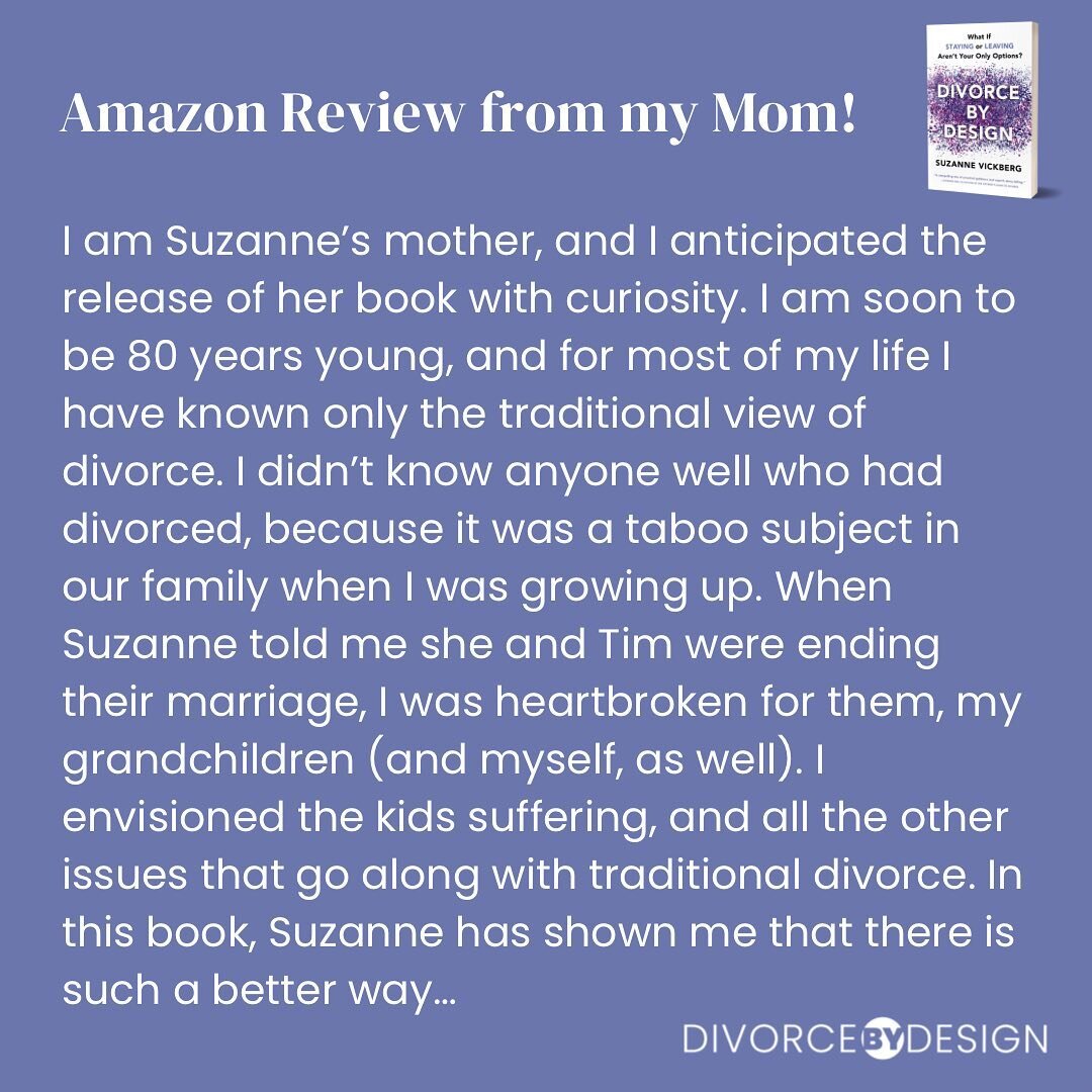 The author&rsquo;s mother may not seem like the most reliable source for a book review, but YOU try telling your Midwestern mom that you&rsquo;re getting divorced when you&rsquo;ve got two small children. Then try telling her you&rsquo;re going to do