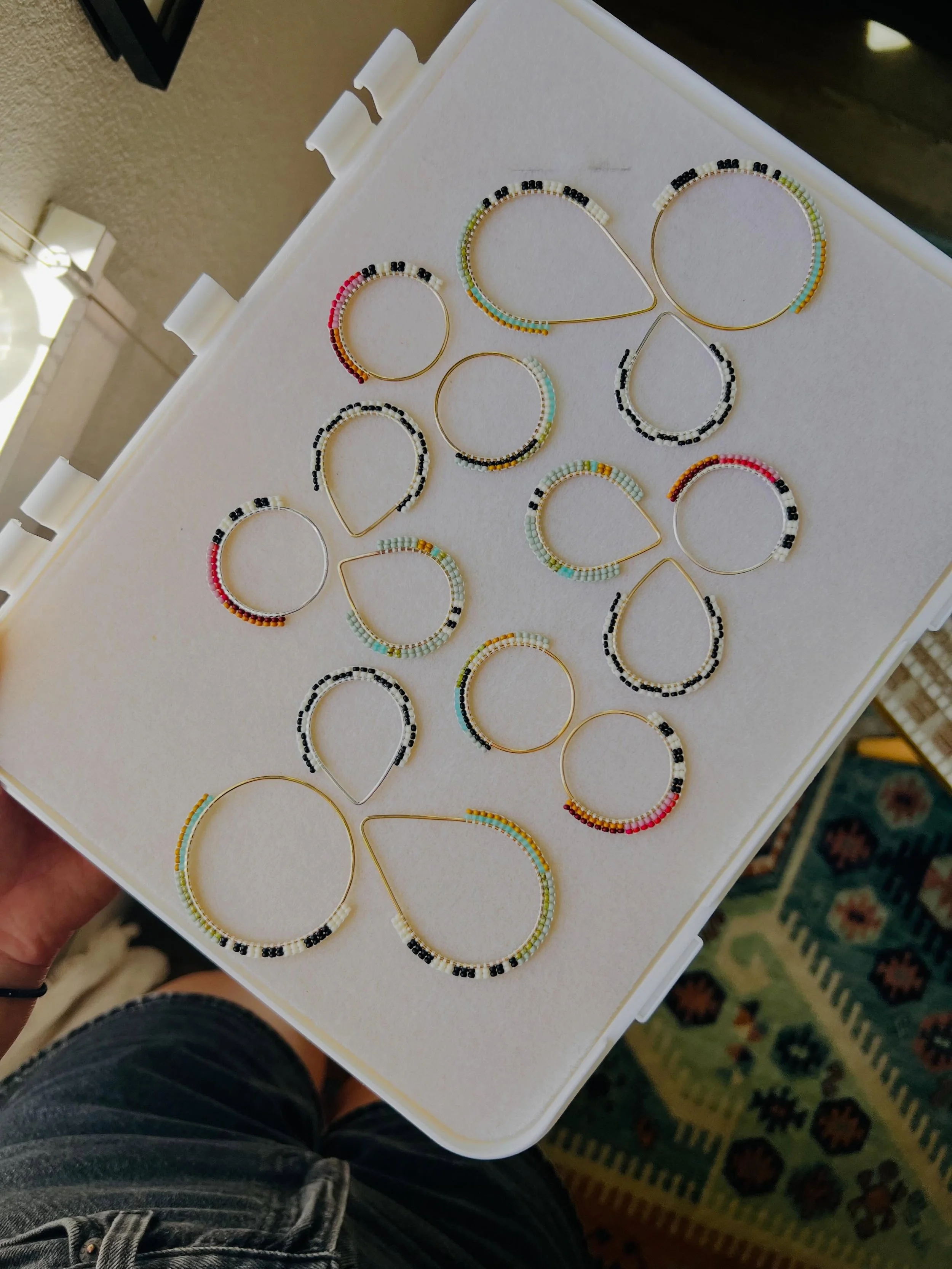 just been obsessing over this 16 year old album, listening to money with Katie from the beginning, and making girly jewelry. that&rsquo;s all. also, accidentally making circles teardrops