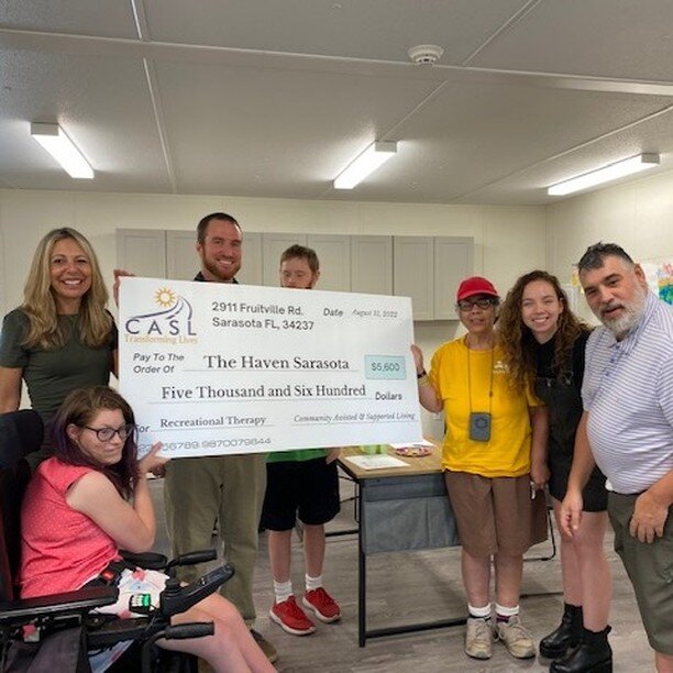 Thank you to Alex and our friends @caslincorg for their donation to our Art Program! It was fun to have you on campus today to see our clients in action!