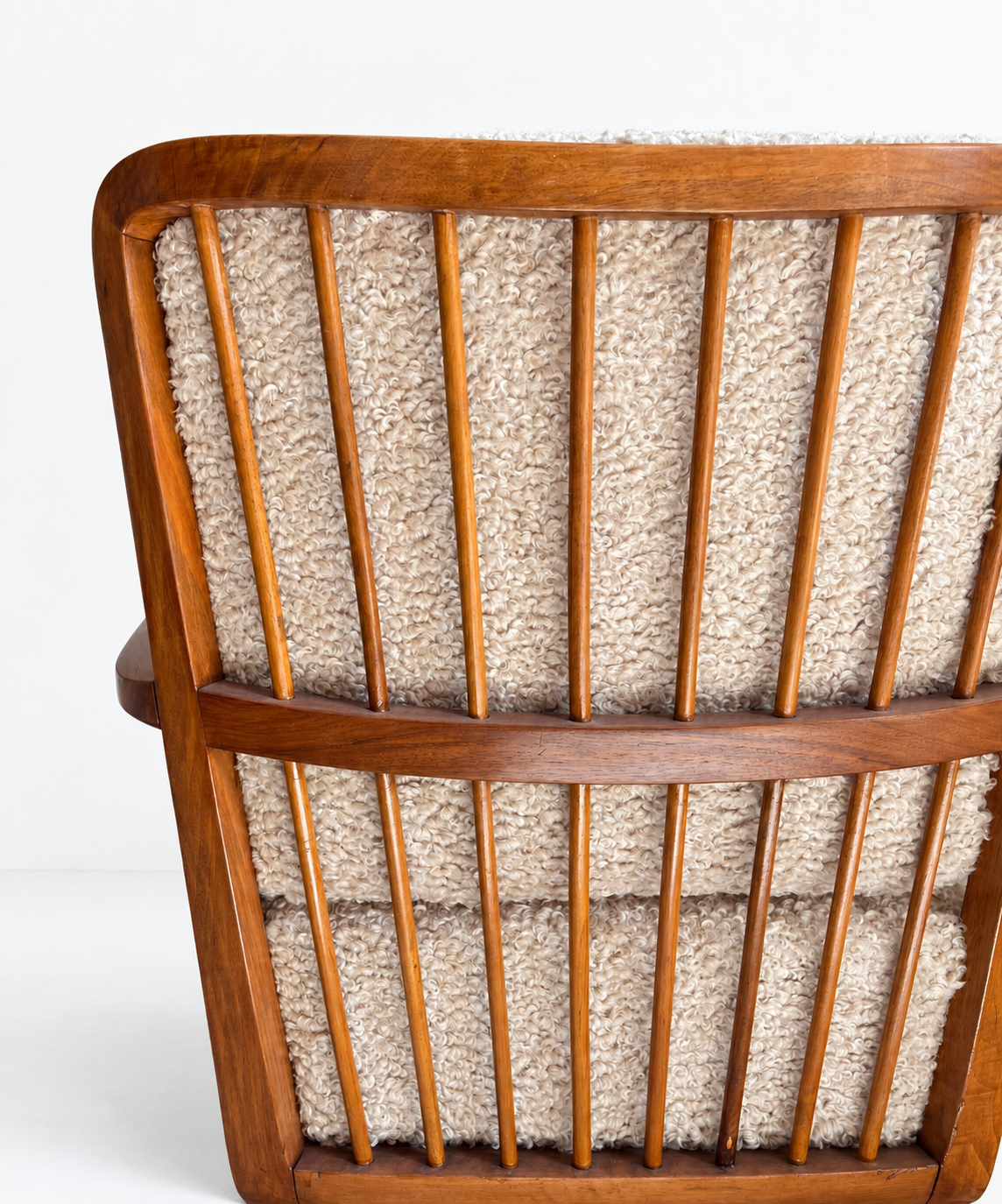 Art Deco Armchairs by Gyula Kaesz from 1930s, Restored with Bouclé Upholstery