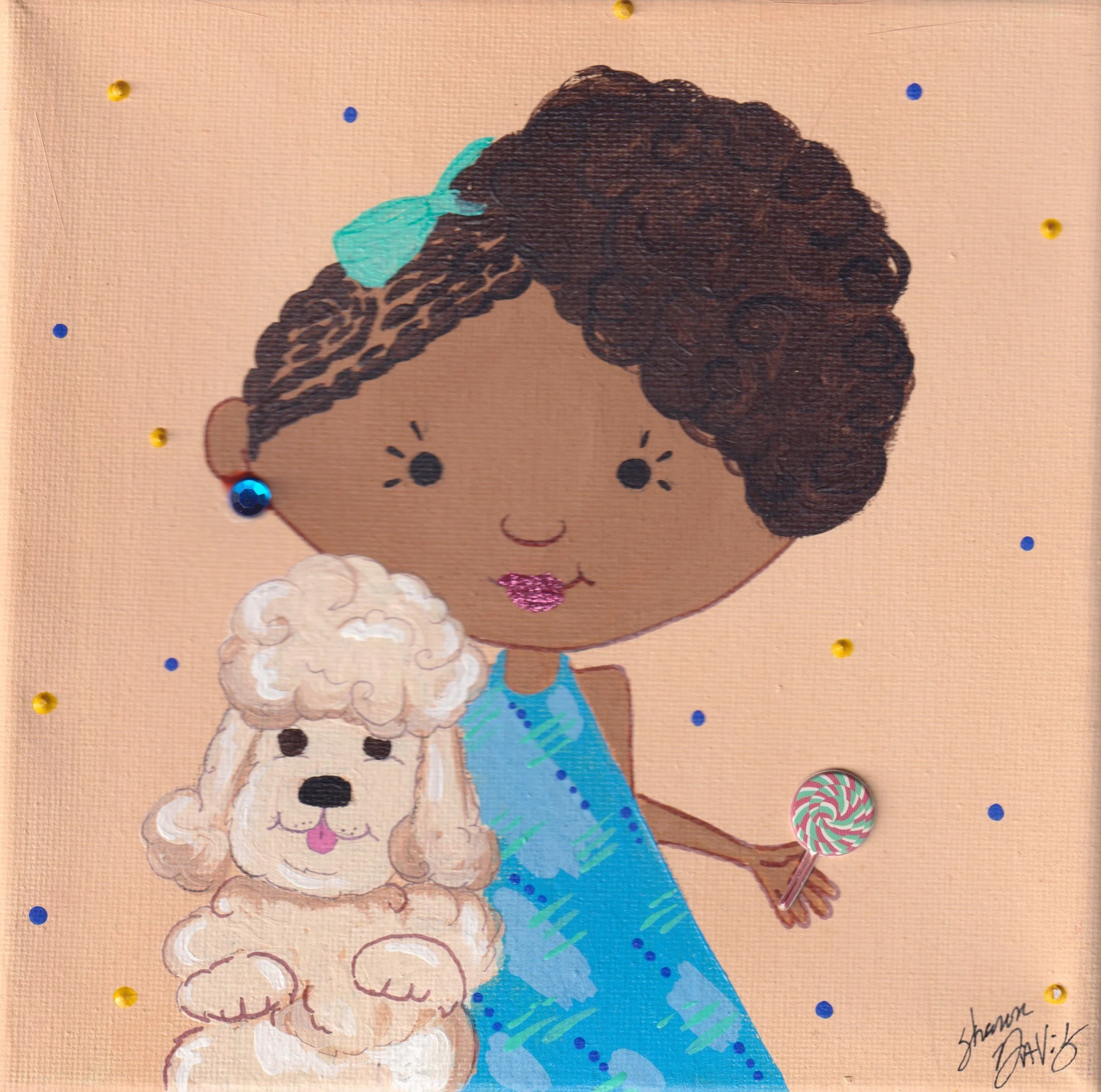 Too Cute Lil Patricia and Poodle.jpg
