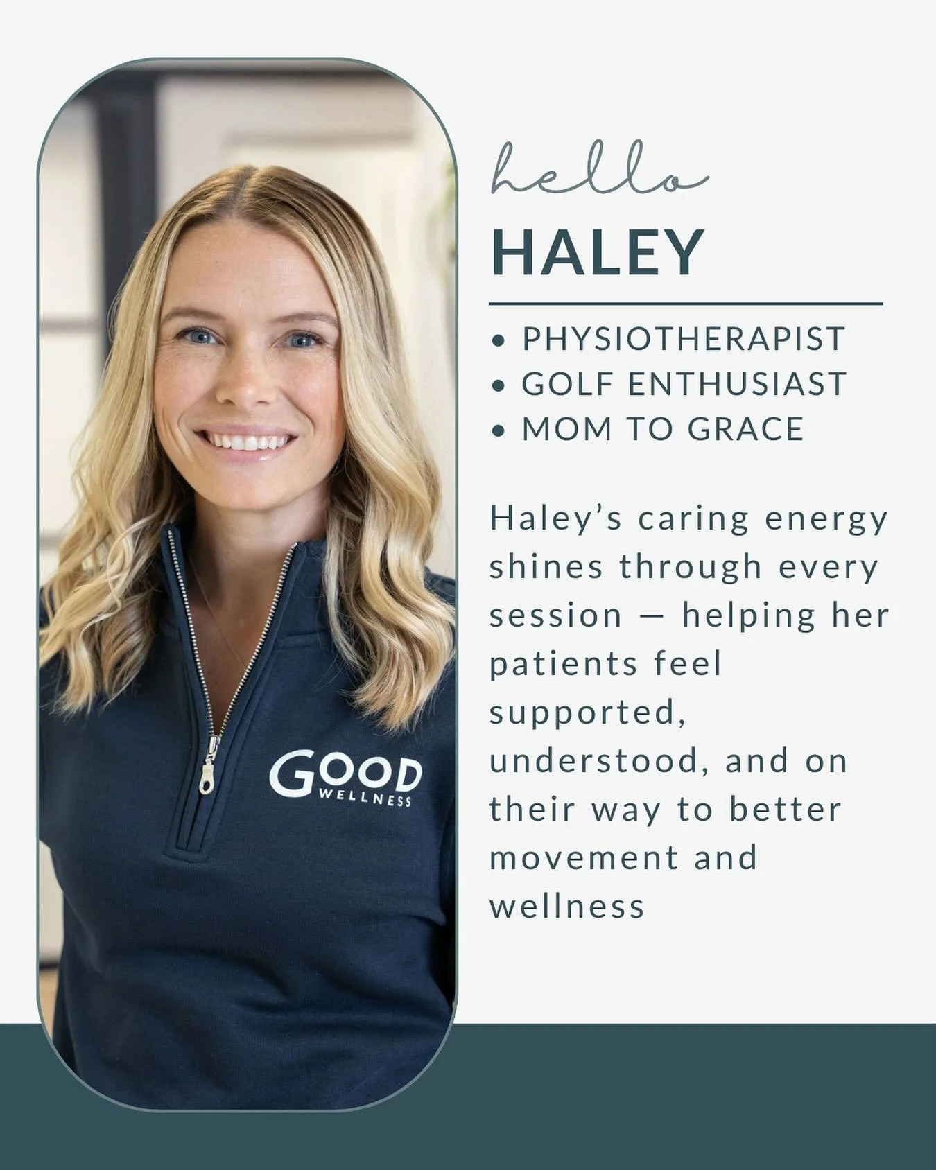 If you haven&rsquo;t met Haley yet, here&rsquo;s your chance! 💕

She&rsquo;s our physiotherapist and brings her caring energy into every session, helping patients recover from injuries, move better, and feel their best.

With experience that spans f