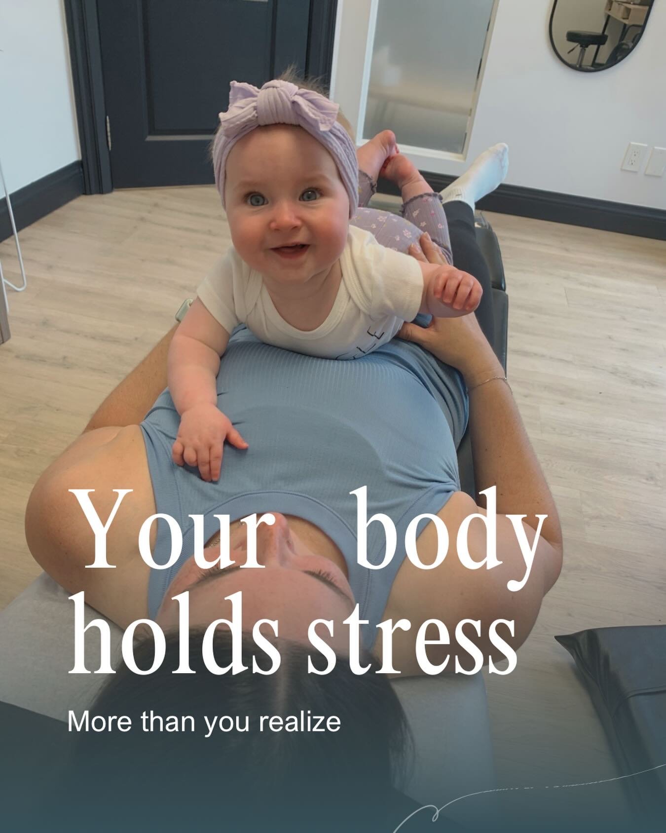 Stress doesn&rsquo;t just stay in your mind &mdash; it shows up in your body.

Tight shoulders, jaw clenching, headaches, and shallow breathing are all signs your nervous system is under load.

Chiropractic care and massage therapy can help reduce th