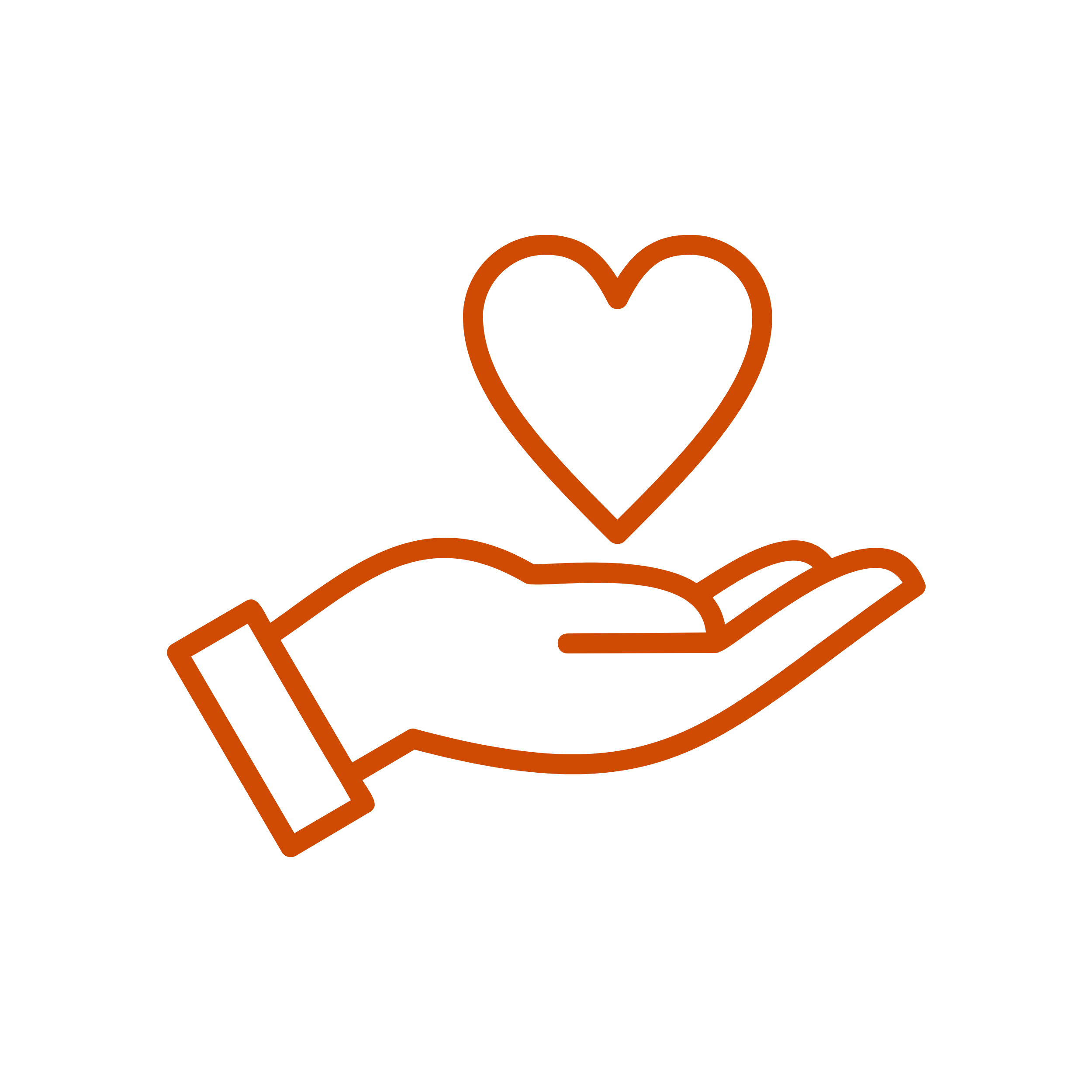 giving hand holding heart