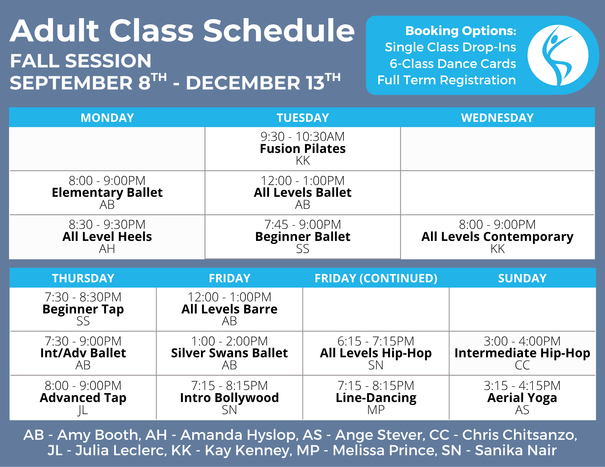 Adult Dance Classes offered at Kingston School of Dance