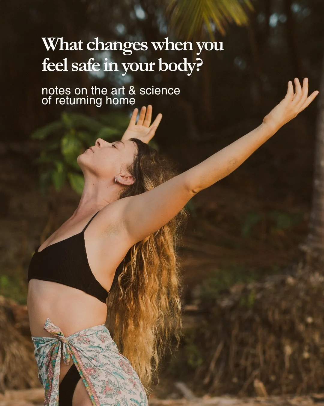 I assure you, your body also wants to feel safe

It is a process of becoming, and one we should tend to regularly

Through movement, education and touch

Begin today - drop a &lsquo;home&rsquo; below and I&rsquo;ll send you 3 free practices over the 