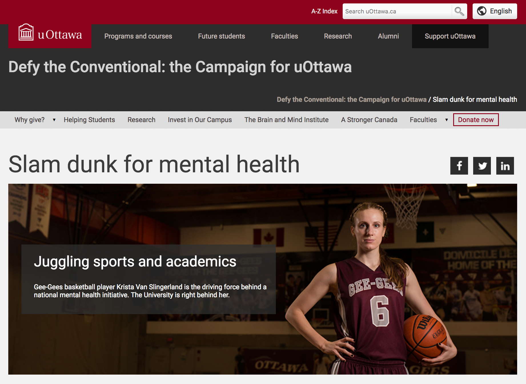   Krista Van Slingerland advocates for mental health on uOttawa campus  