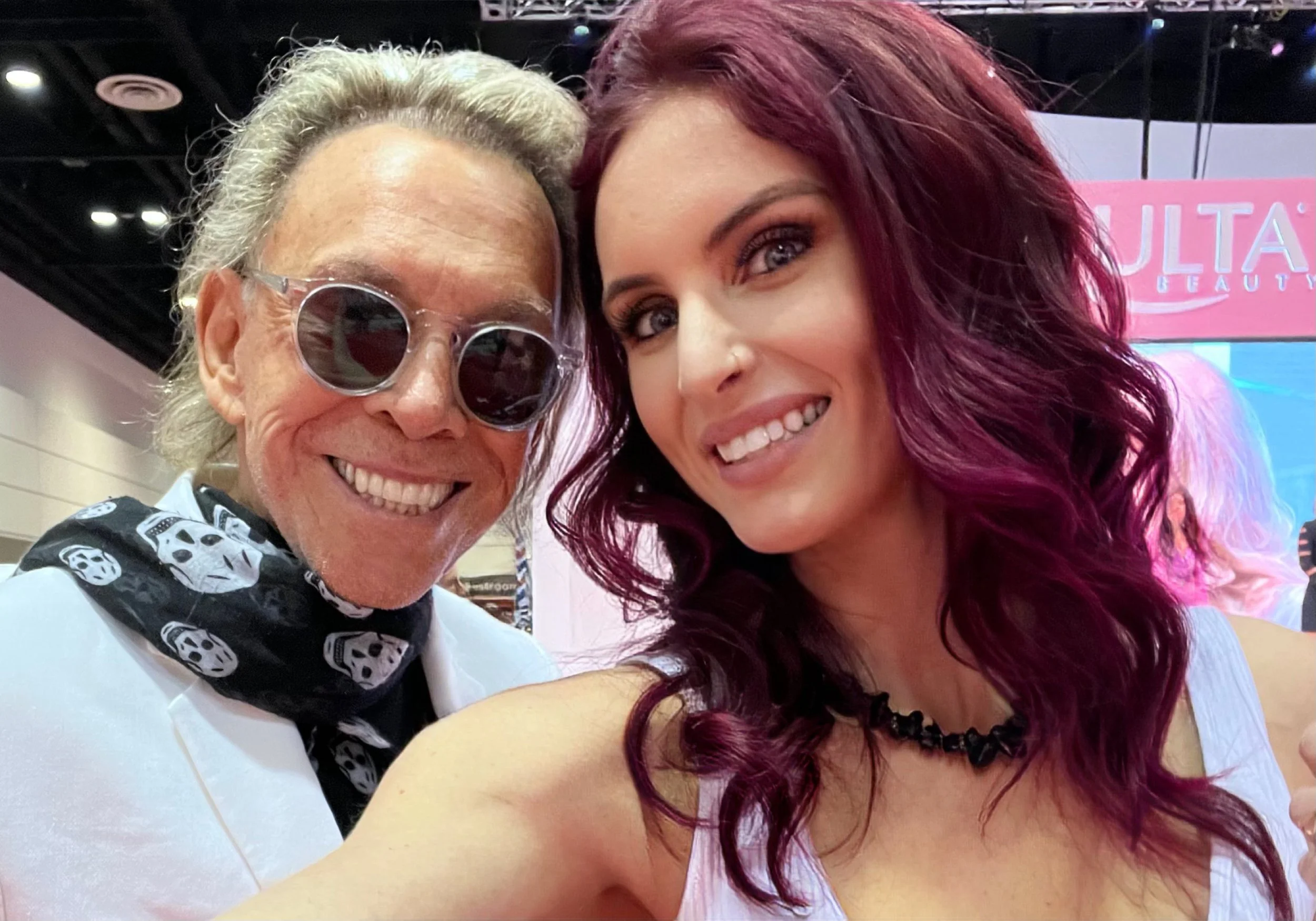 Kyli and Michael O'Rourke, Founder of Sexy Hair, at Hair Industry Event