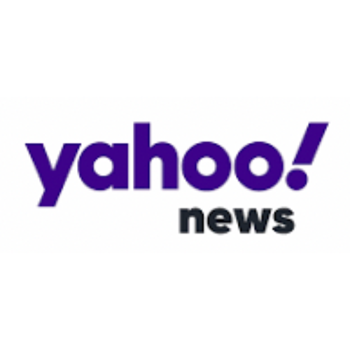 Yahoo News logo with purple "yahoo!" and black "news" text