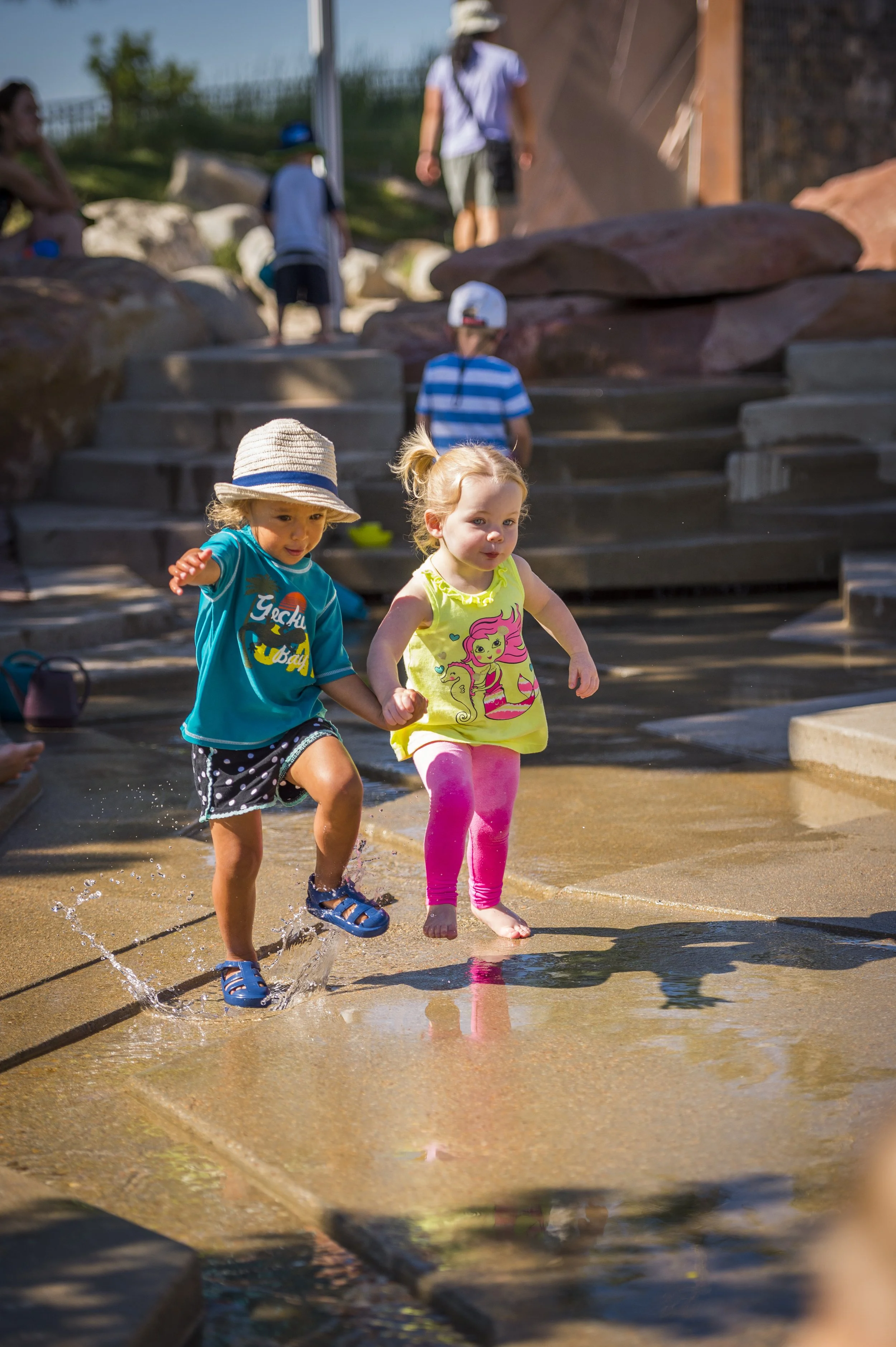 Joy Park Denver children splashing