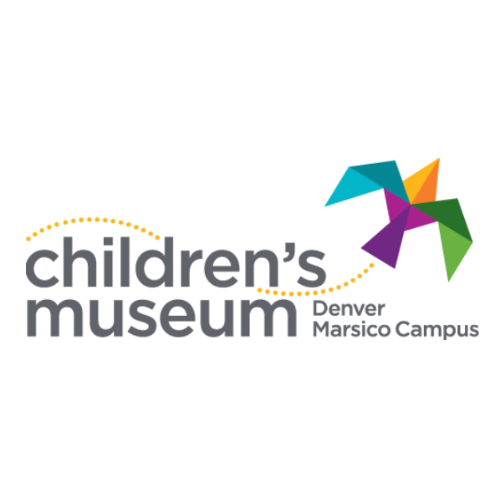 Children's Museum Denver Marsico Campus logo with colorful pinwheel