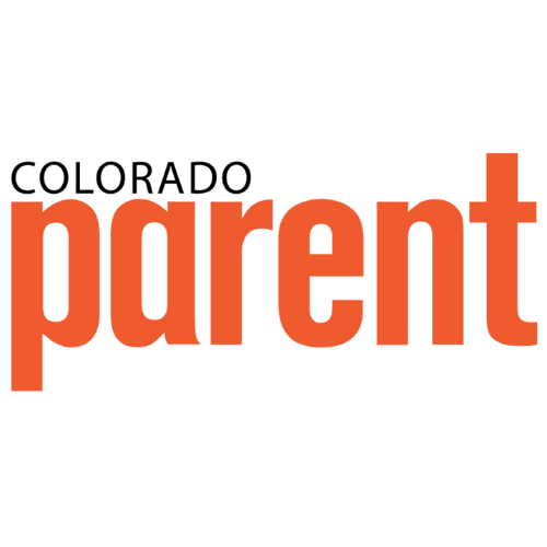 "Colorado Parent" magazine logo in black and orange text on a white background.