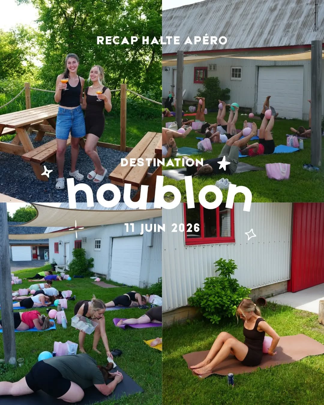 Recap Halte Ap&eacute;ro Destination Houblon 🍻🍑🌞
11 juin 2026 👯&zwj;♀️

Nous sommes tellement reconnaissantes pour notre premi&egrave;re Halte de l'&eacute;t&eacute; ✨ merci &agrave; tous ceux qui ont particip&eacute;, merci pour votre confiance,