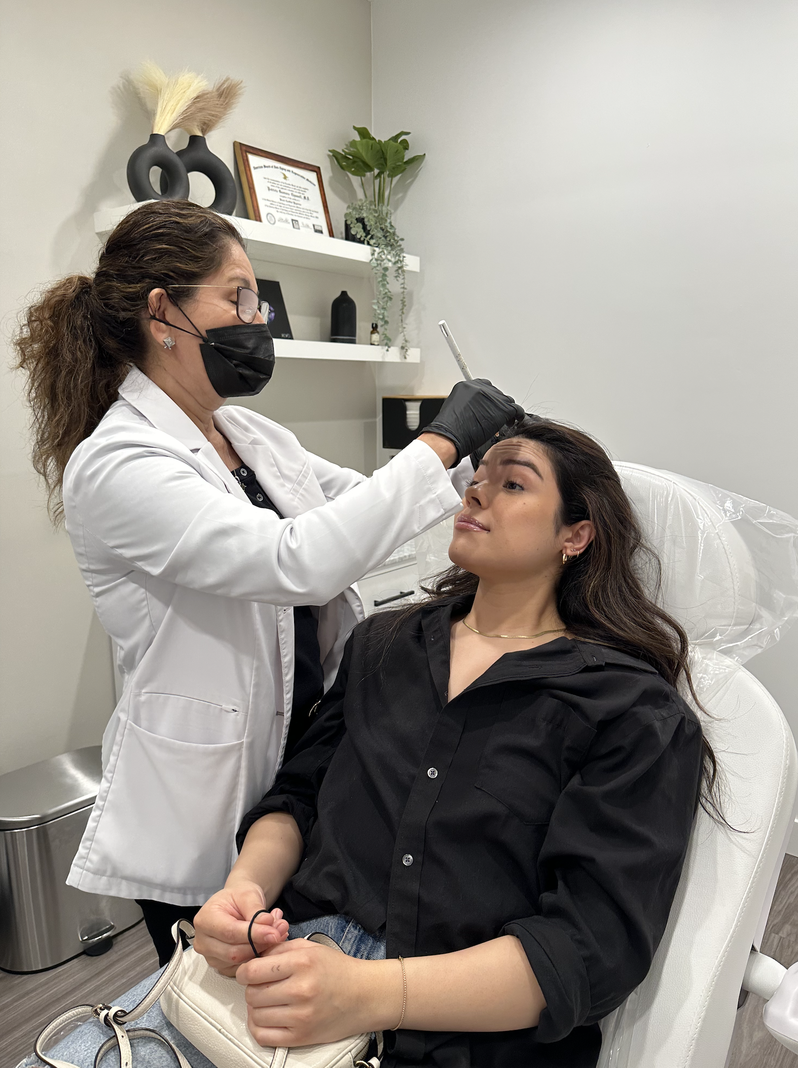 Dr. G mapping a patients face