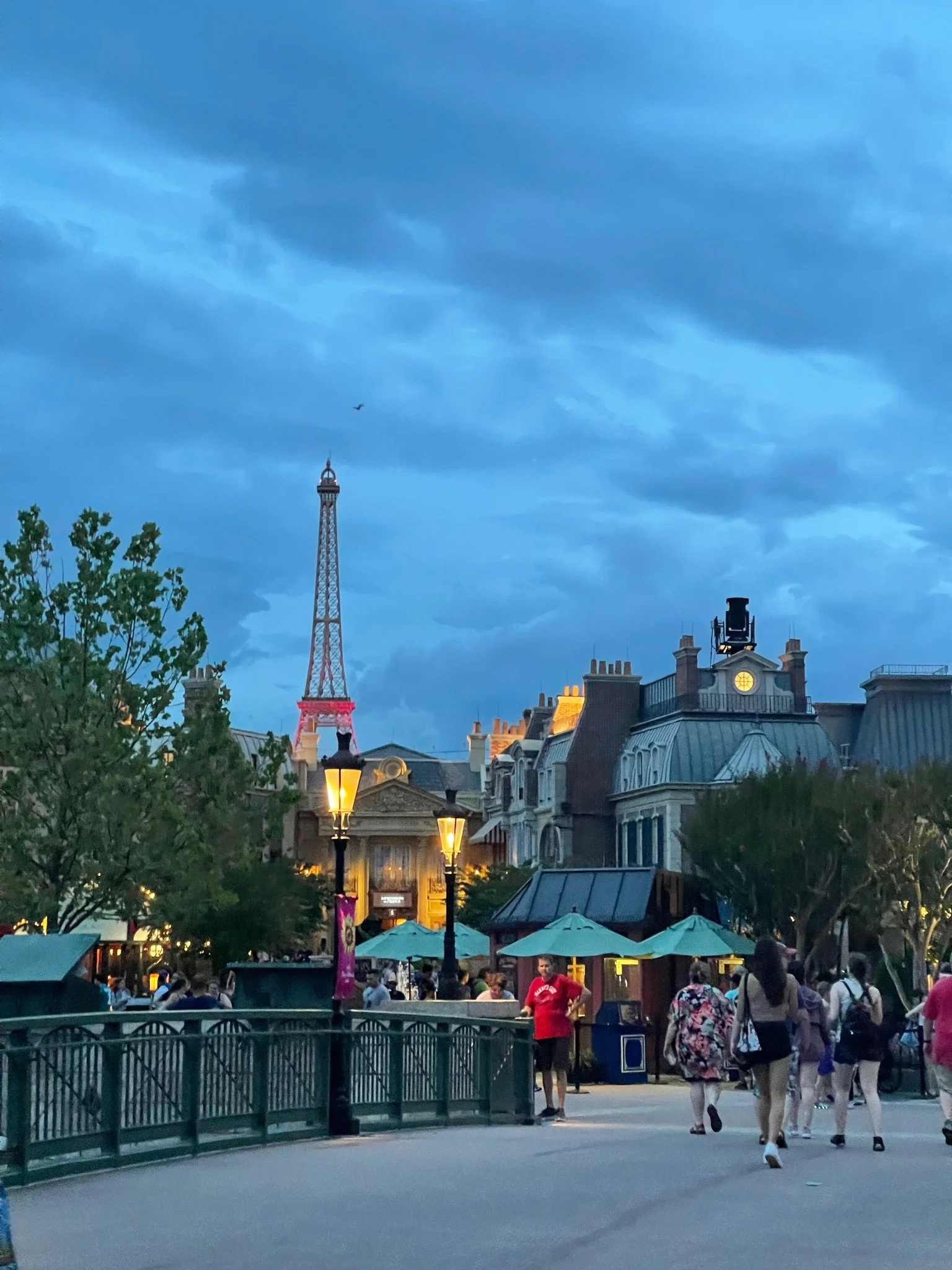 bridge walkway to the france pavilion in epcot