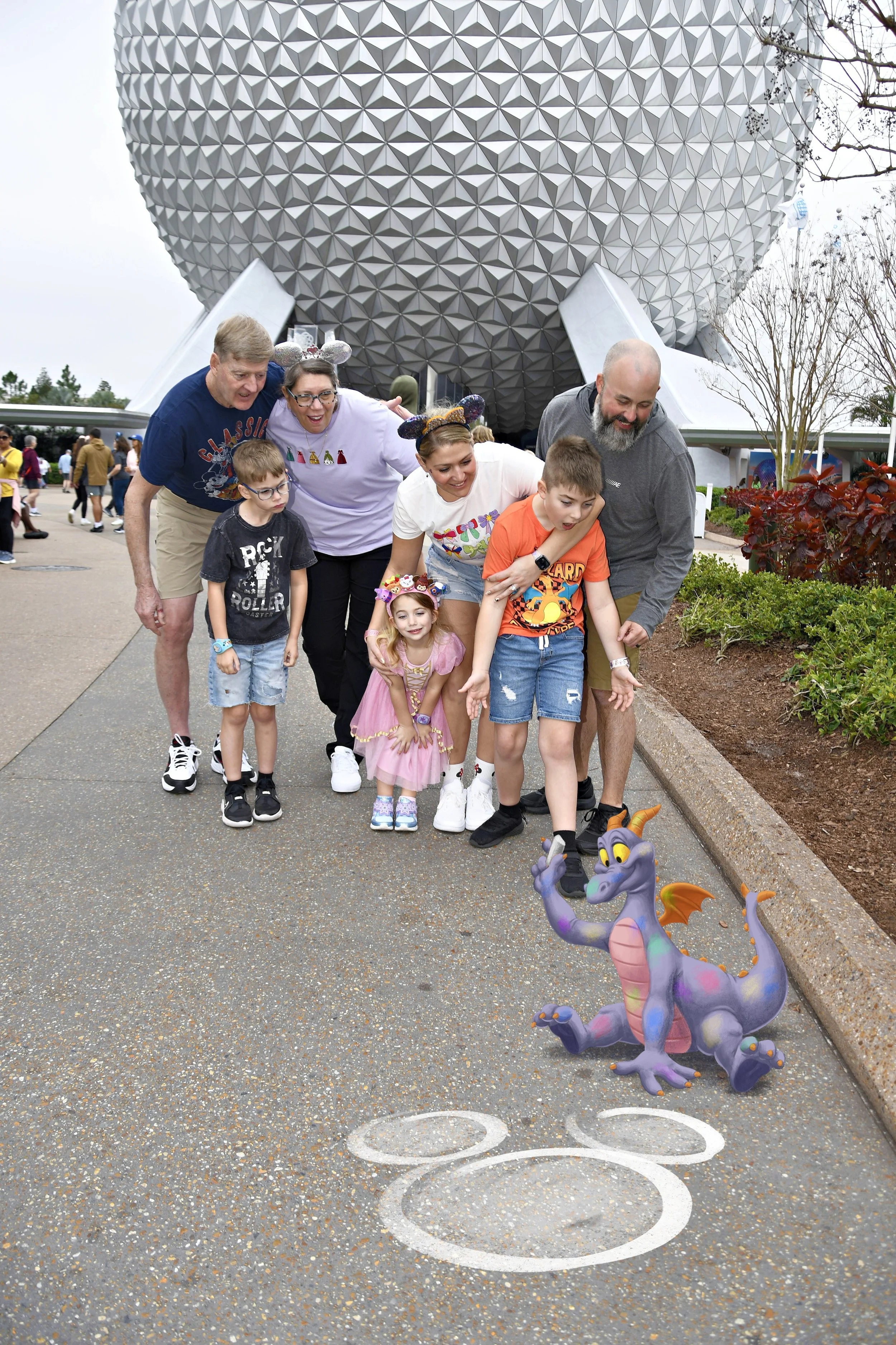travel advisor lauren with her family in epcot