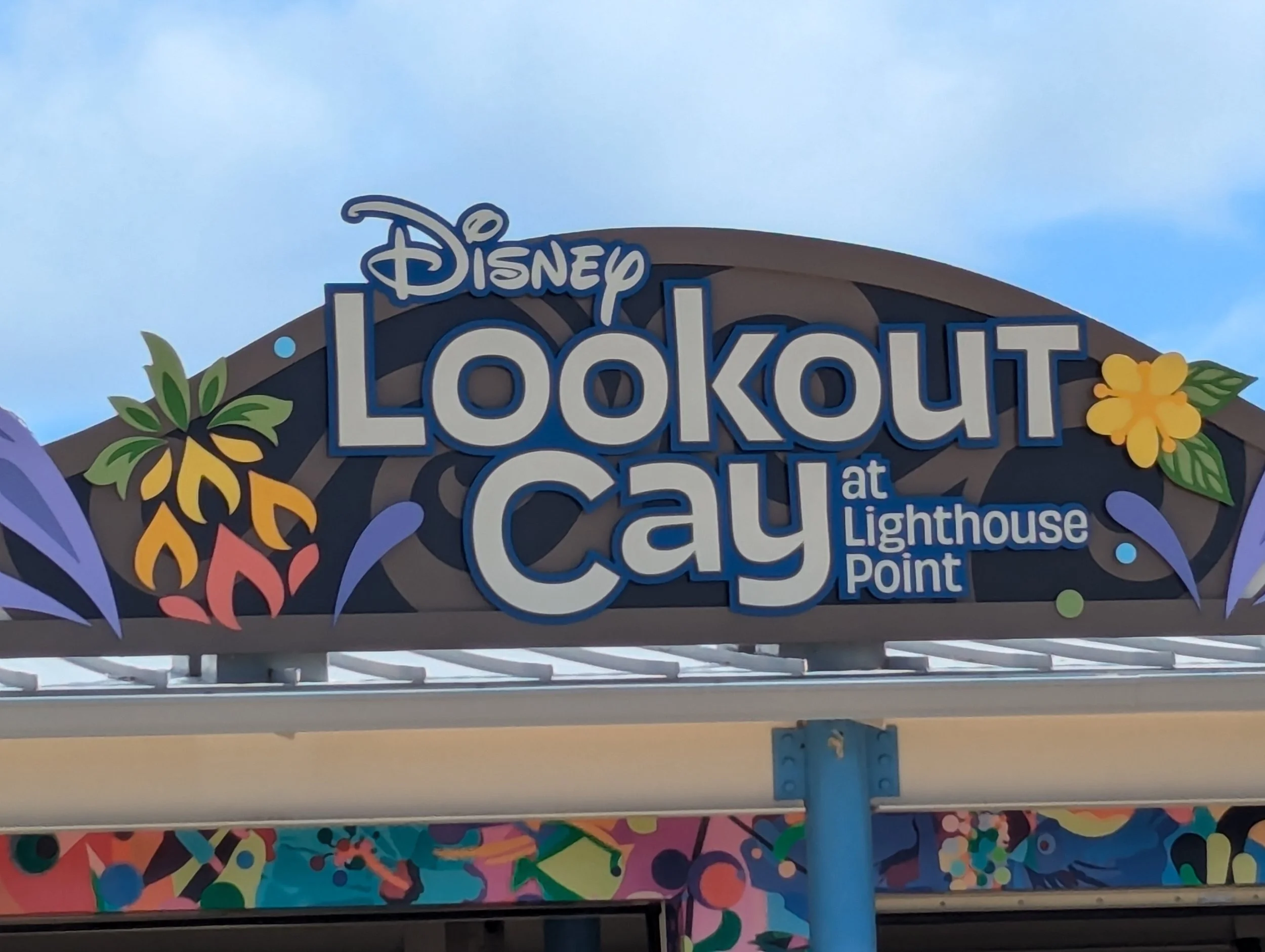 a sign that reads Lookout Cay