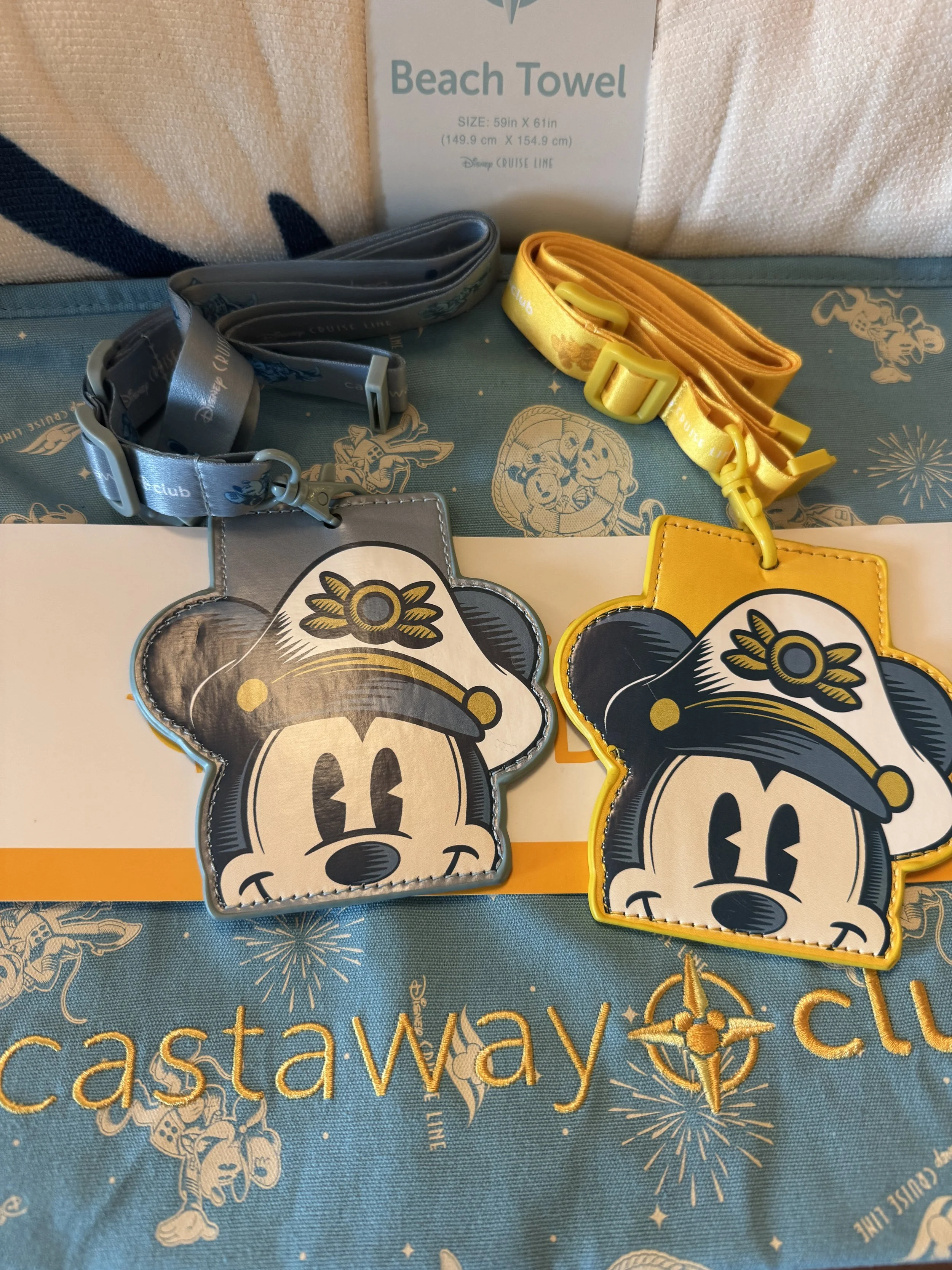 Disney Cruise line Badges with mickeys face on them