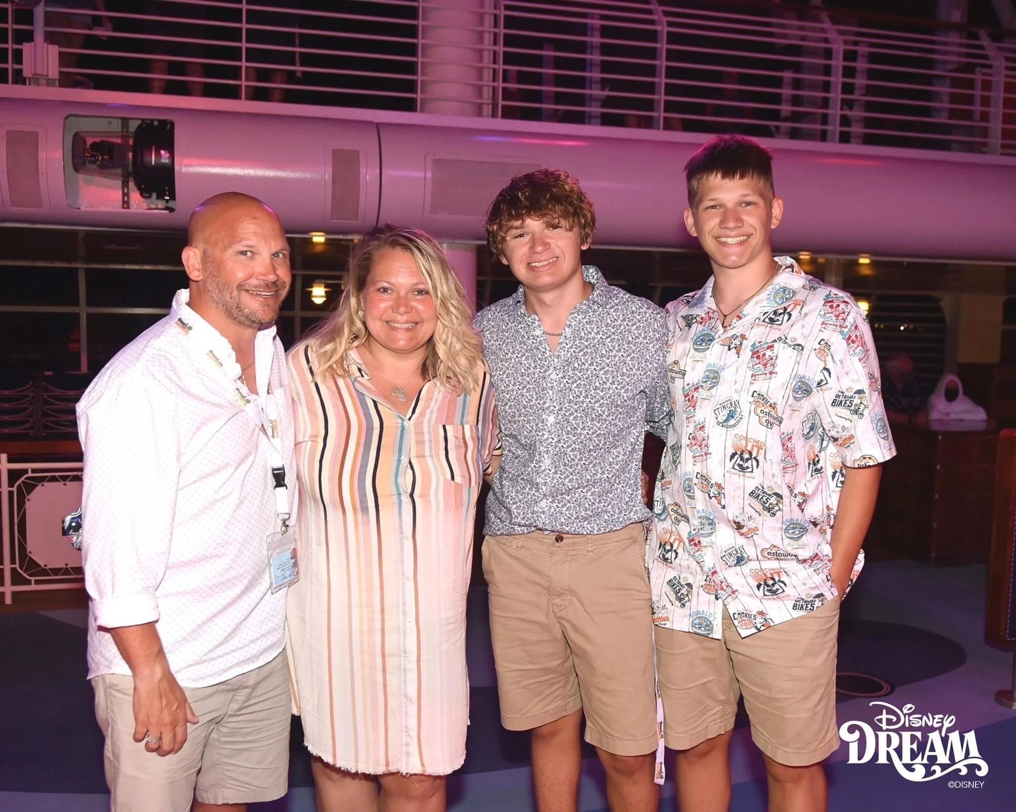 Founder Amy Blades and her family on the Disney Dream