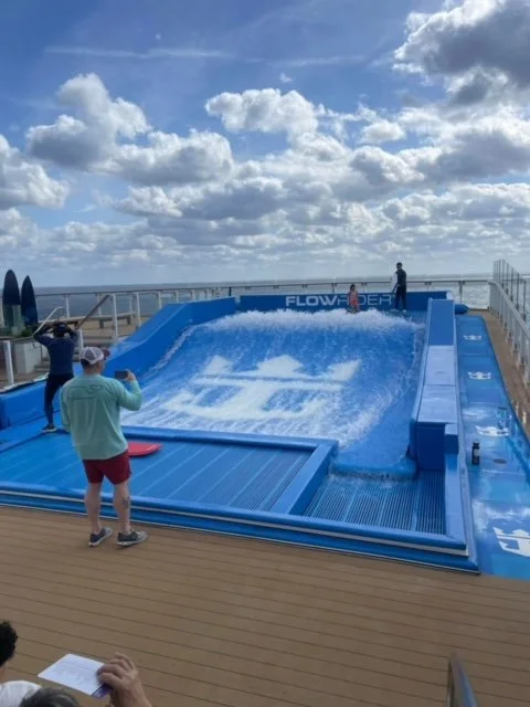 flowrider surf simulator on royal caribbean