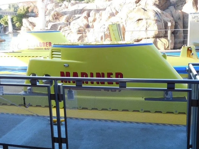 a neon yellow submarine