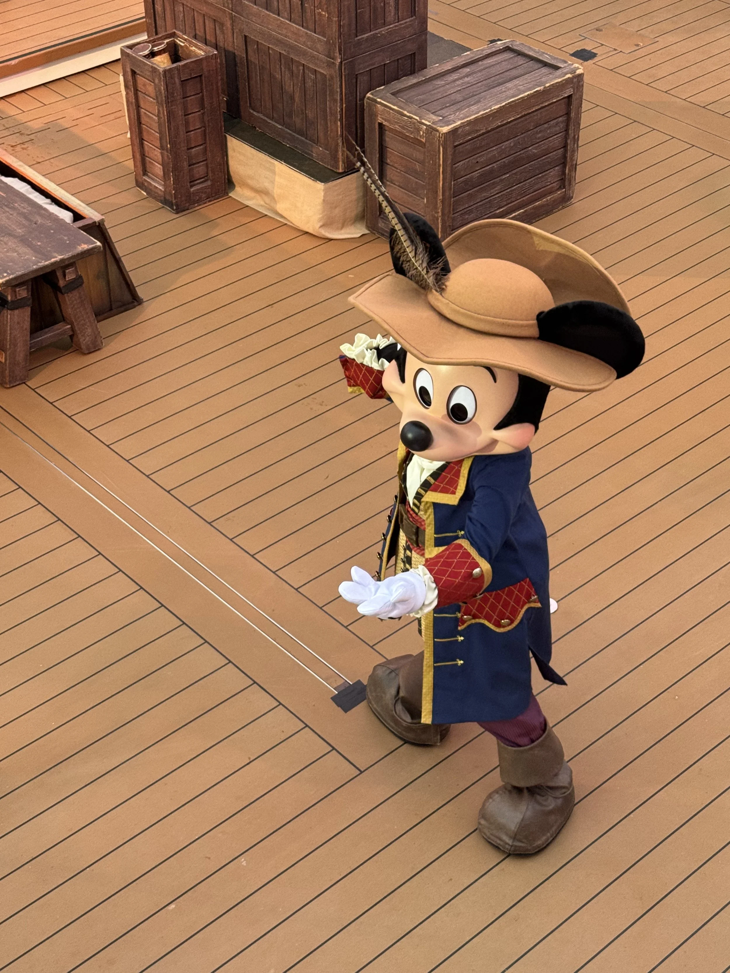 Mickey Mouse wearing a pirate outfit