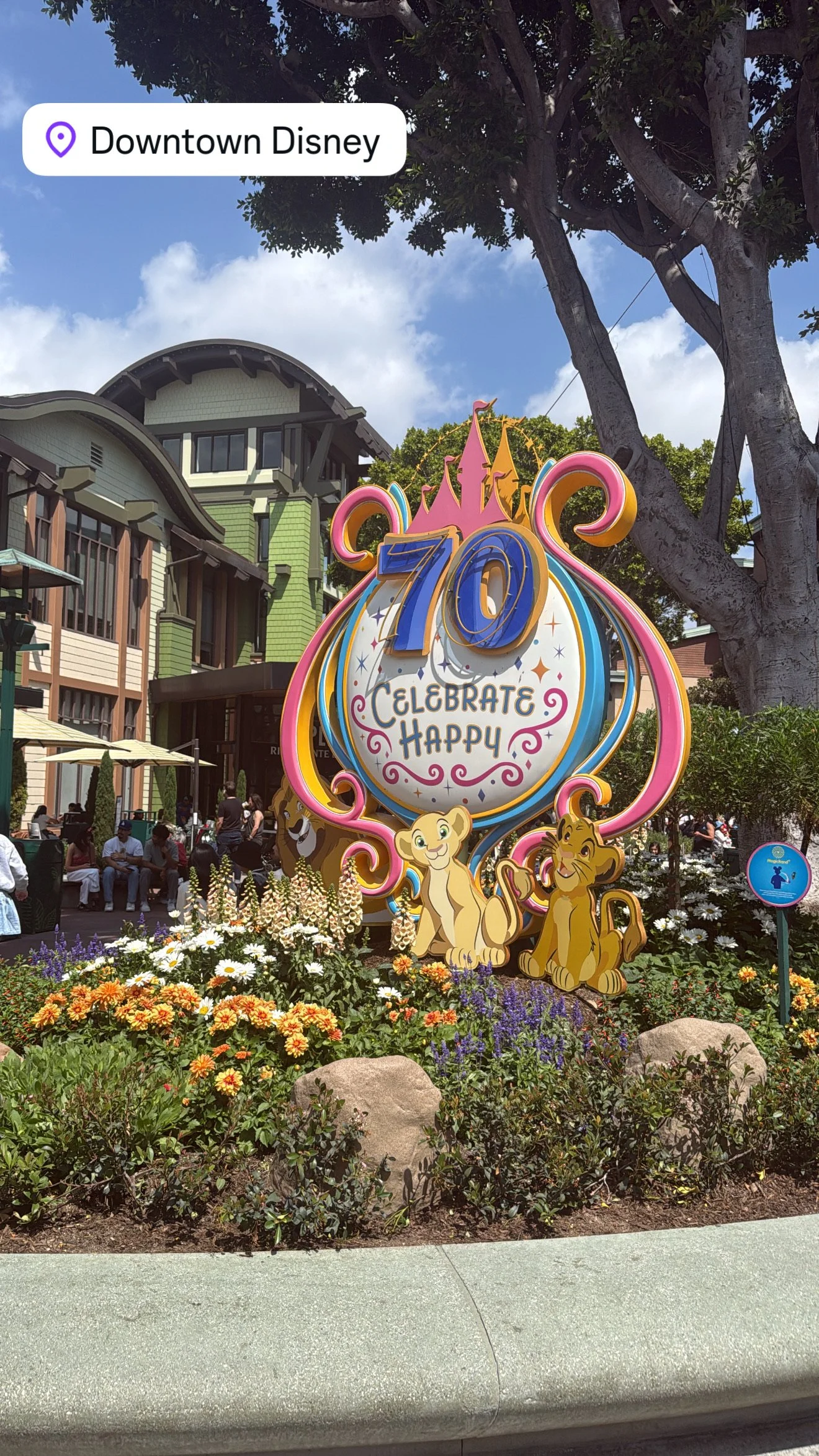 Disneyland 70th anniversary sign