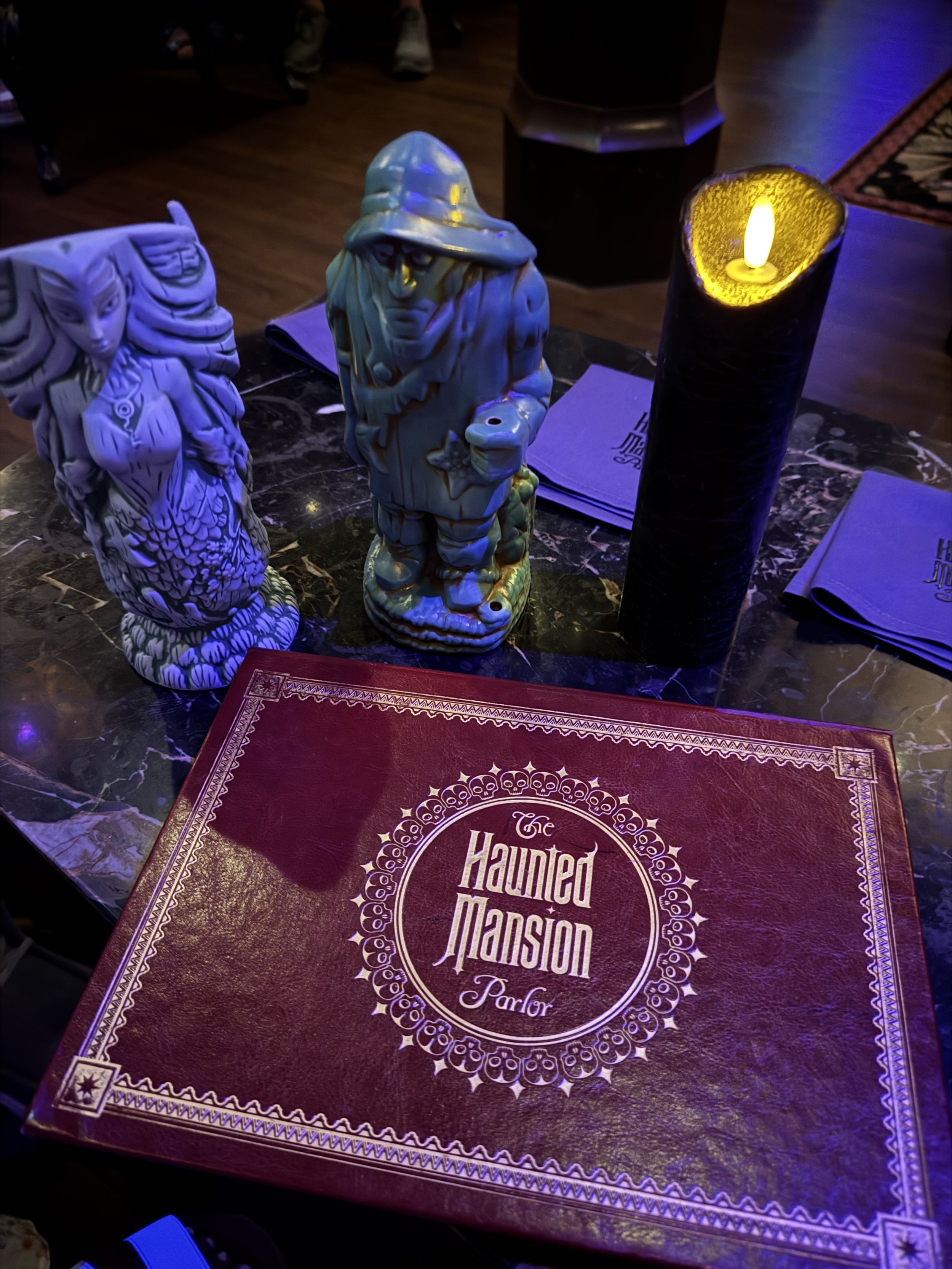 haunted mansion parlor and souvenir cups