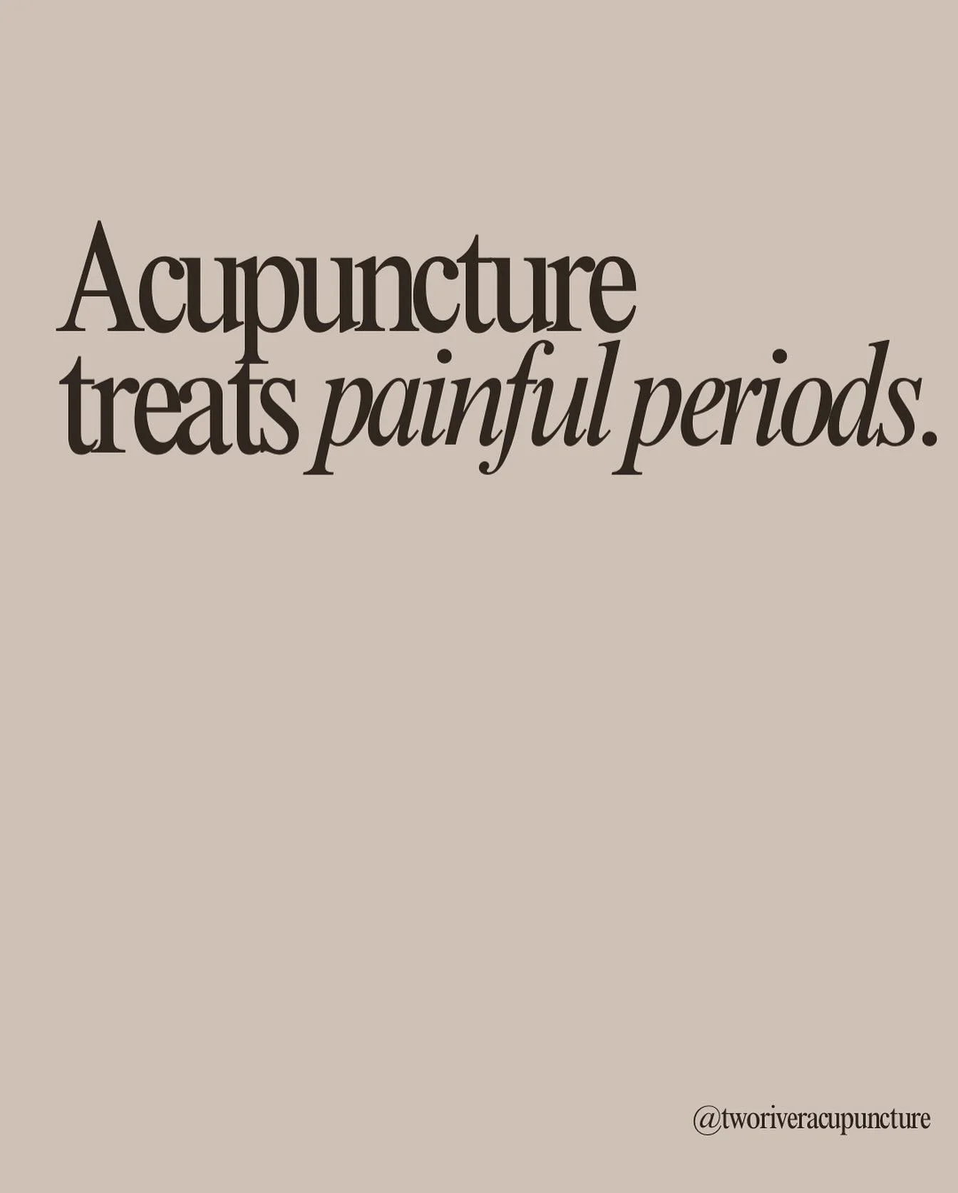 | ACUPUNCTURE FOR DYSMENORRHEA |
&bull;
In Traditional Chinese Medicine (TCM), menstruation is seen as a vital sign of overall health, especially of the Liver, Kidneys, and Spleen, AND the smooth flow of Qi and Blood. 
🩸 Menstrual cycles are expecte