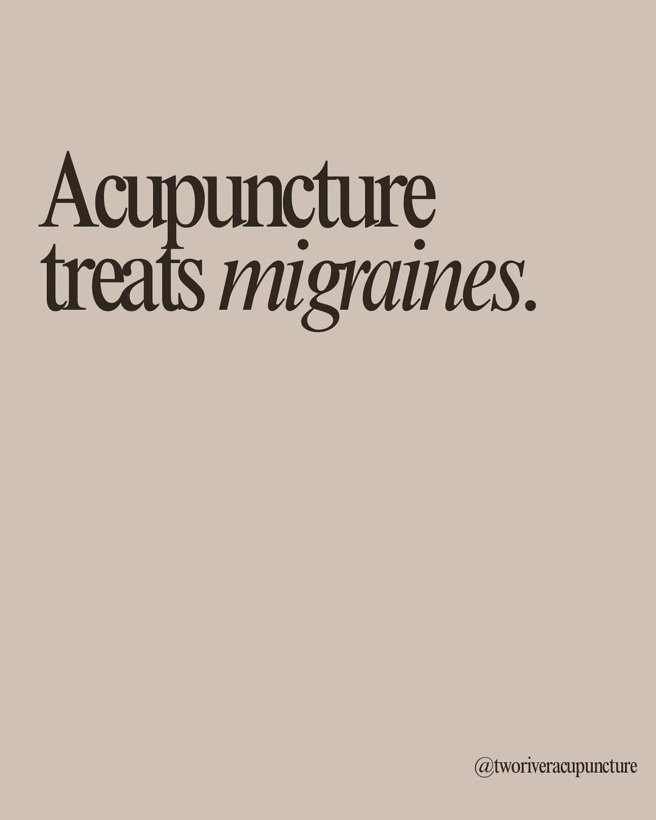 Acupuncture helps migraines by gently guiding the body back into balance&hellip;

🌬️release tight muscles and reduce pressure &mdash; especially in the neck, shoulders, and head.

🌬️ calm the nervous system by activating the parasympathetic system 