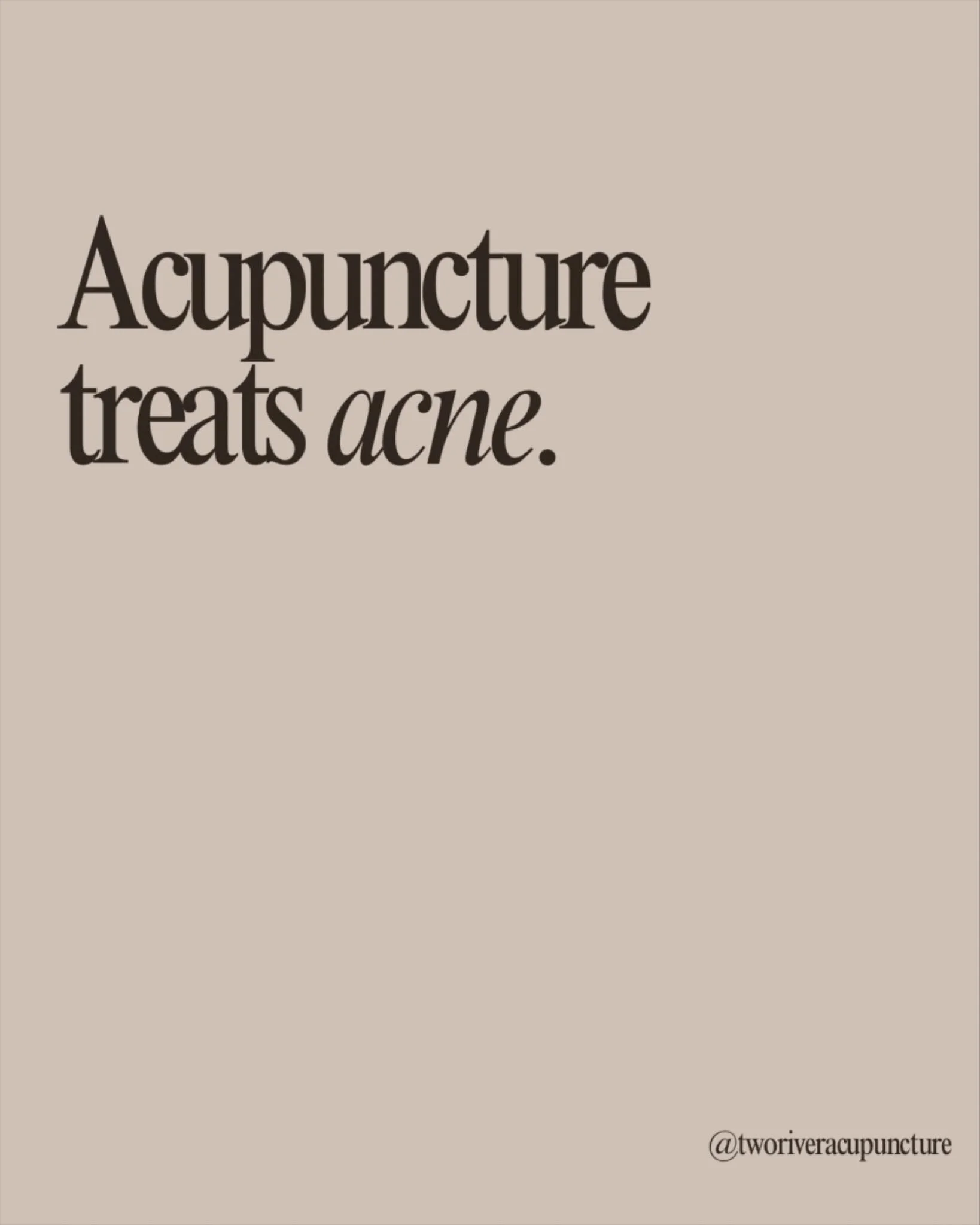 | AESTHETIC ACUPUNCTURE FOR CLEAR SKIN |

Clear skin starts within ✨
Breakouts aren&rsquo;t just skin-deep. ACUPUNCTURE:
🪡Regulates cortisol &amp; stress response
🪡Supports hormonal signaling
🪡 Improves circulation &amp; lymphatic flow
🪡Reduces i