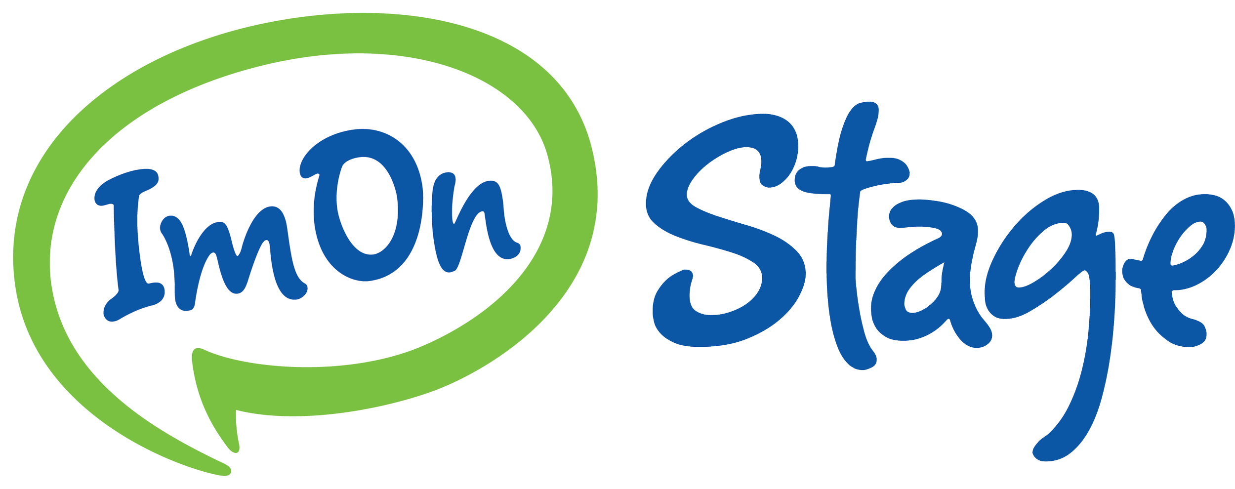 The logo of ImOn STAGE featuring a speech bubble with 'ImOn' inside and the word 'Stage' in blue text.