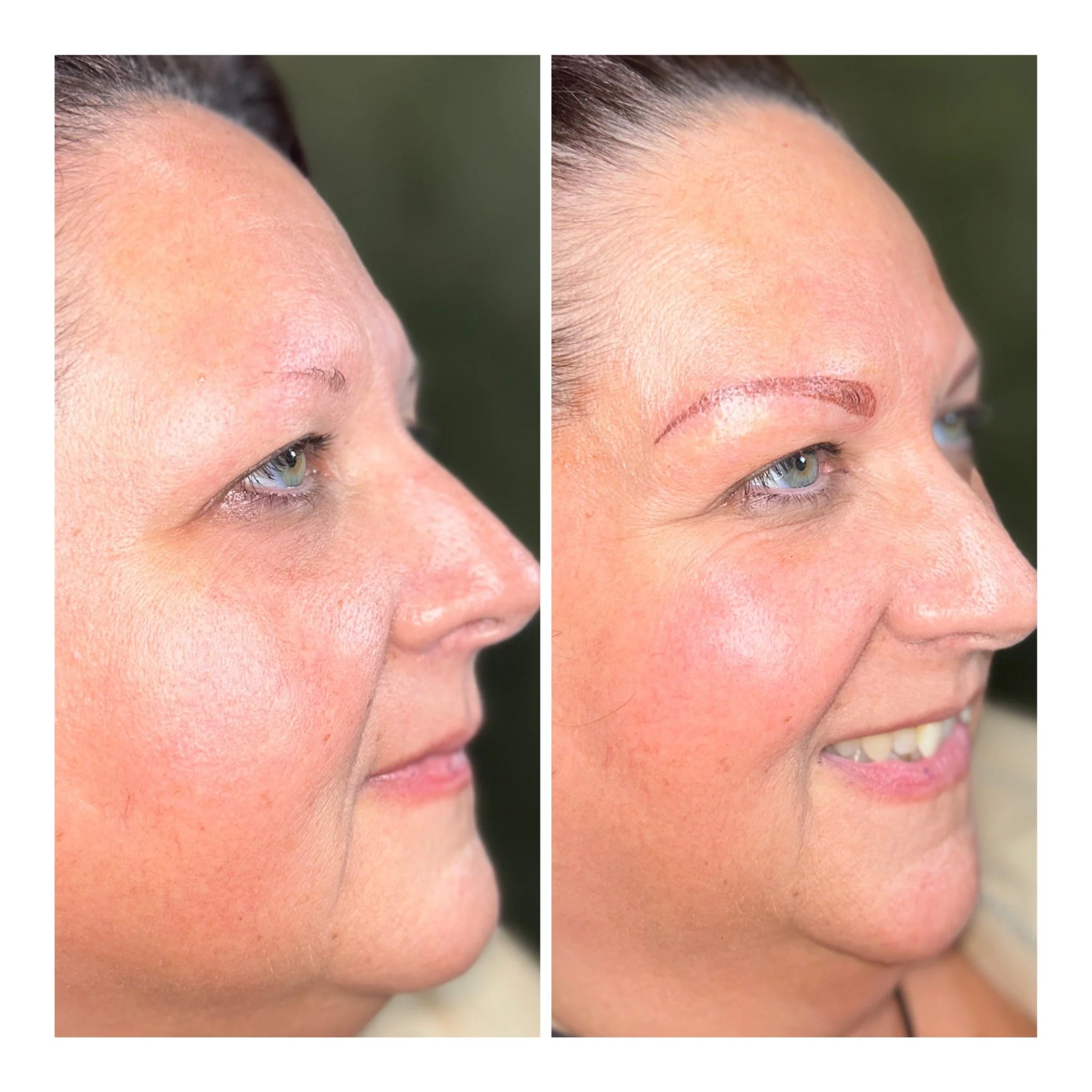 Eyebrows Before and After 